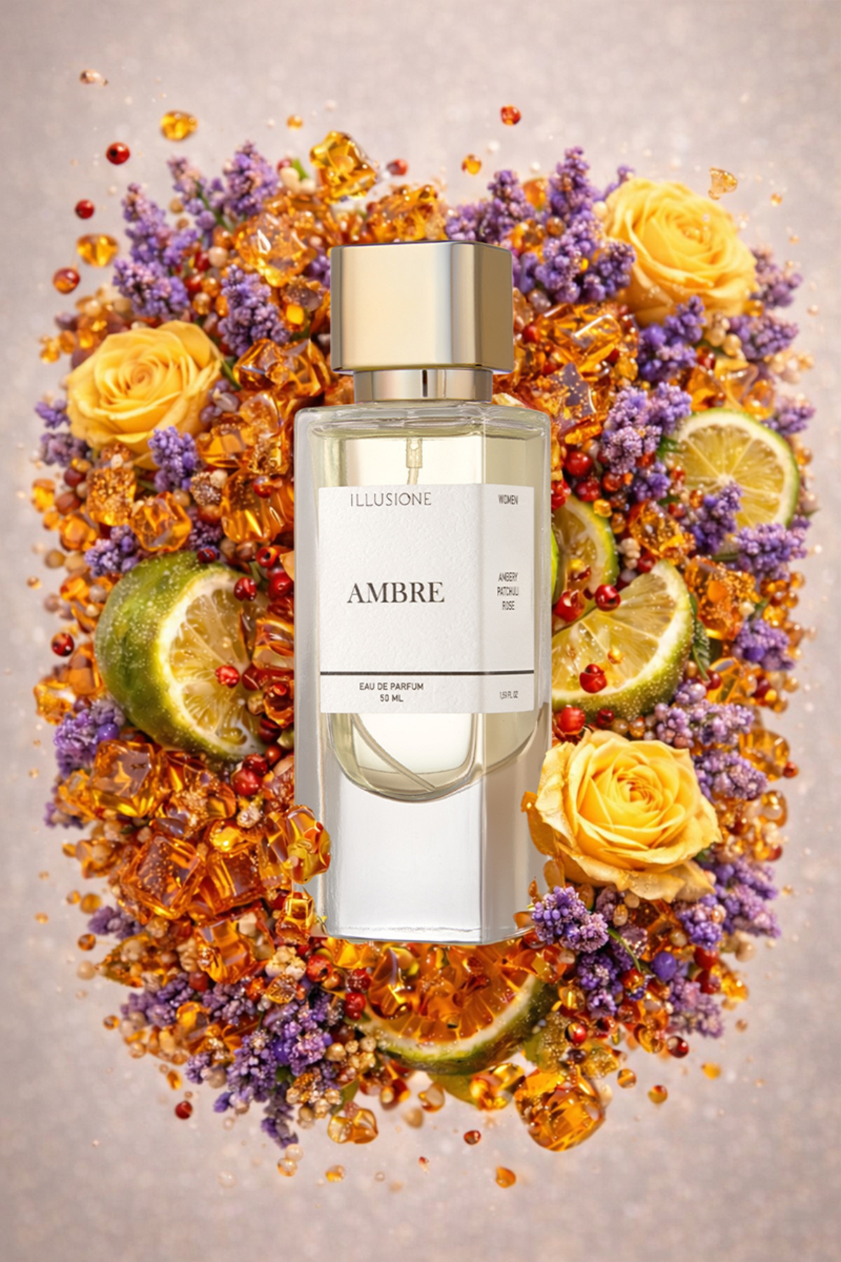 Ambre Edp Kadın Parfüm 50ml | Amber - Paçuli - Gül | Bergamot, Sedir, Karanfil, Vetiver — IPW005 — تصویر 4 از 9