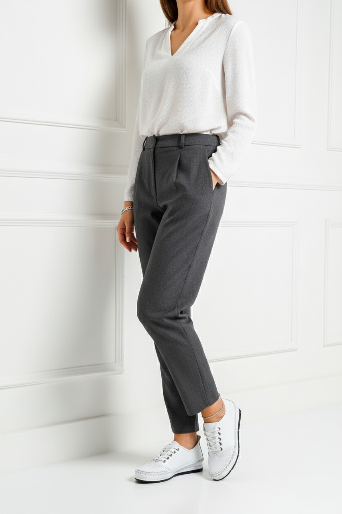 Deripabuc  Hakiki Deri Beyaz Kadın Deri Babet Dp16-0061 - Görsel 7