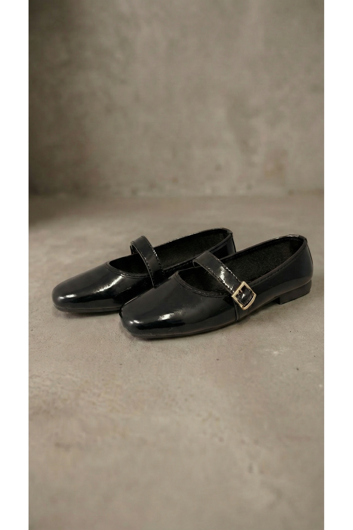 Beyond   Kadın Siyah Tokalı Rugan 1cm Mary Jane Babet BYNDSHR04 - Görsel 6