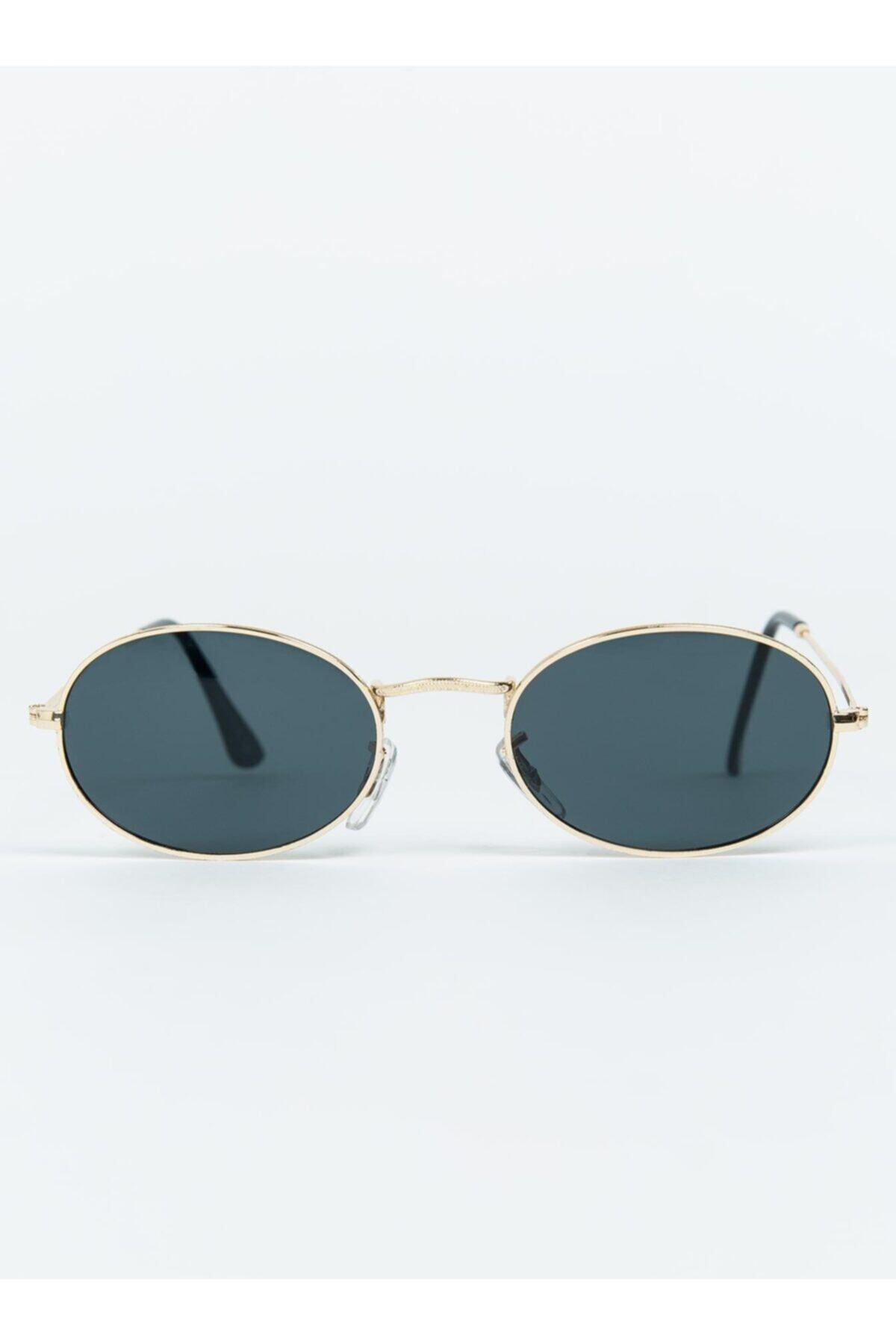 Goldmine Elips Güneş Gözlüğü Unisex Siyah Gold görsel 4