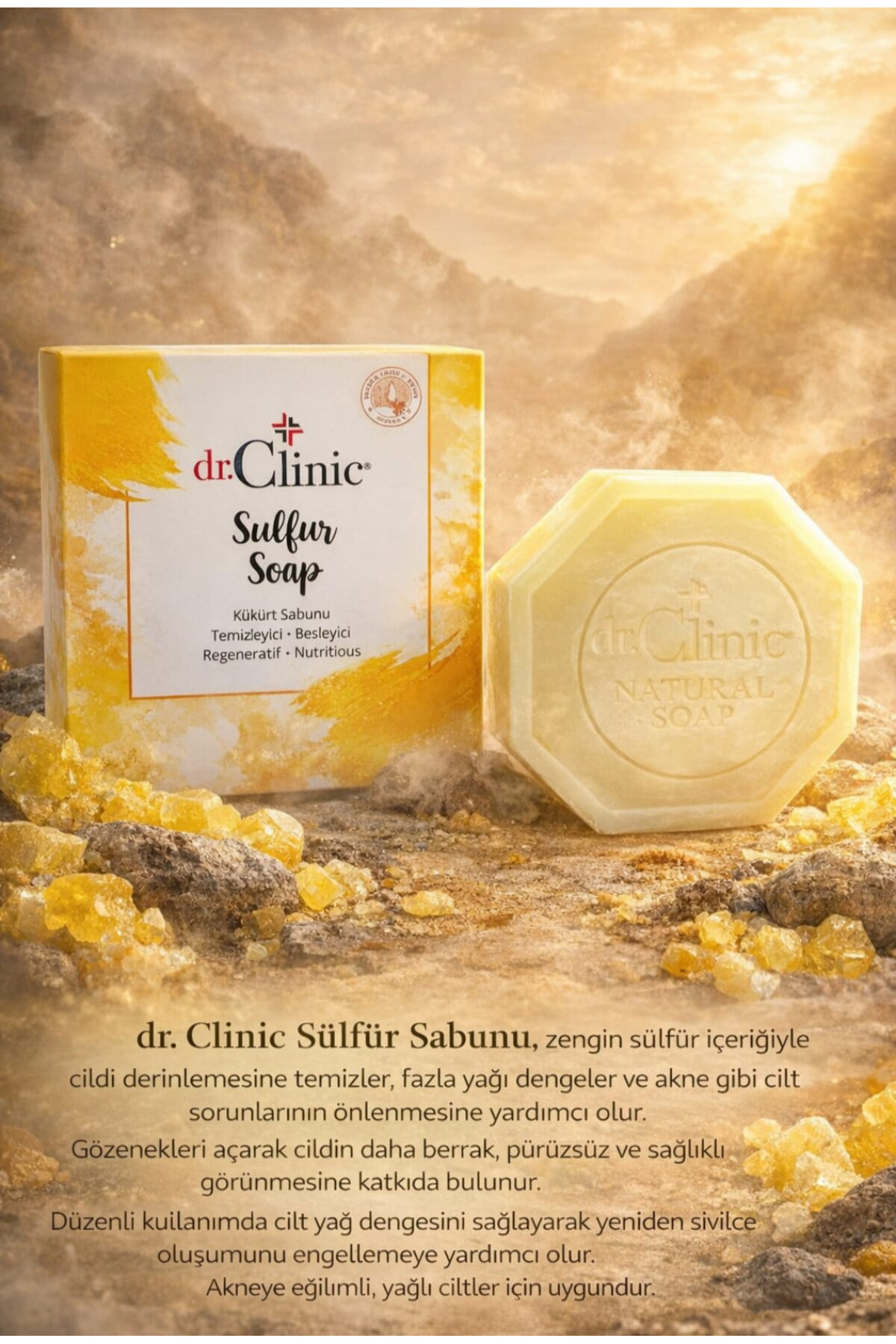 Dr. Clinic Sülfür Soap (Kükürt Sabunu) Yenileyici - Besleyici