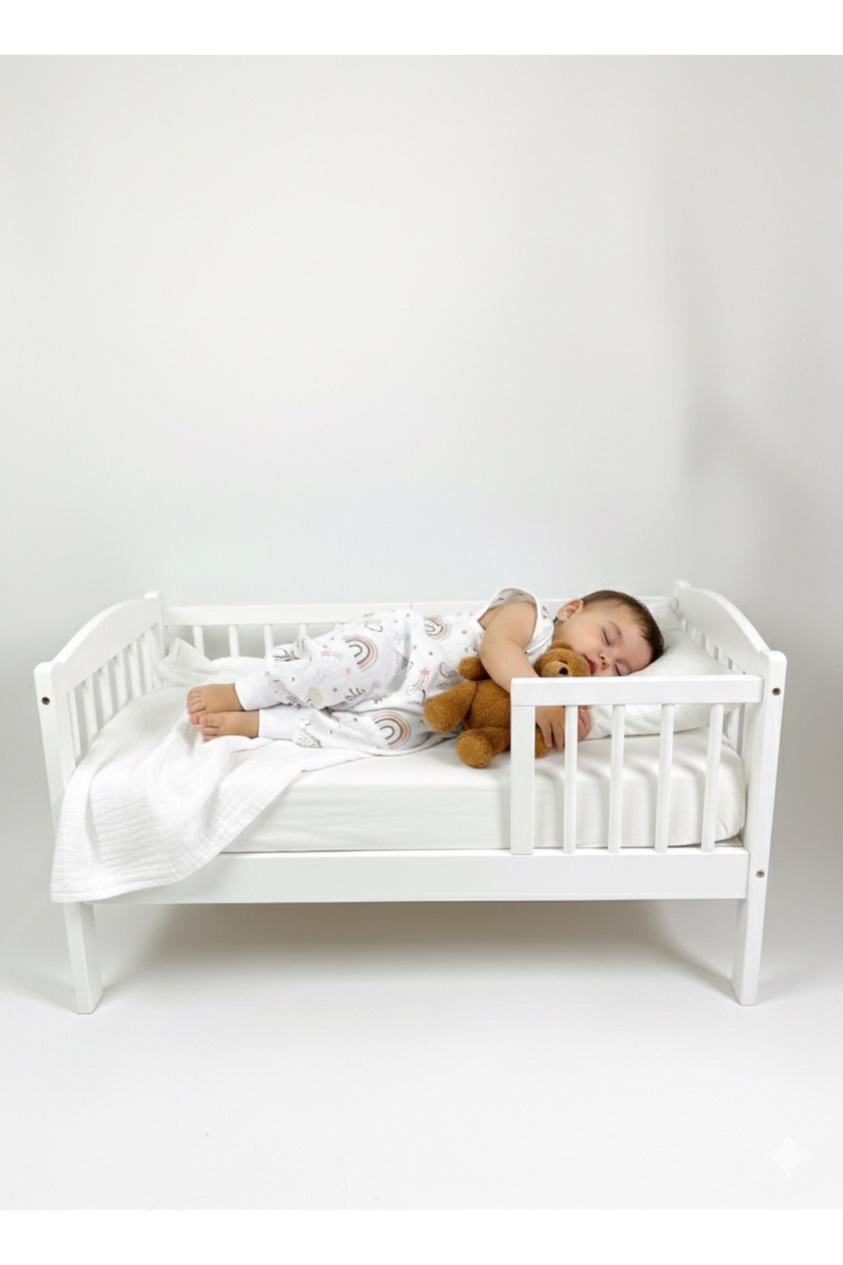 Las Vivas Kids Yazlık Müslin Uyku Tulumu, 0.5 Tog Tek Katlı Çocuk Uyku Tulumu,gökkuşağı Desenli Bebek Unisex Tulum fotoğrafı 3 (önizleme)