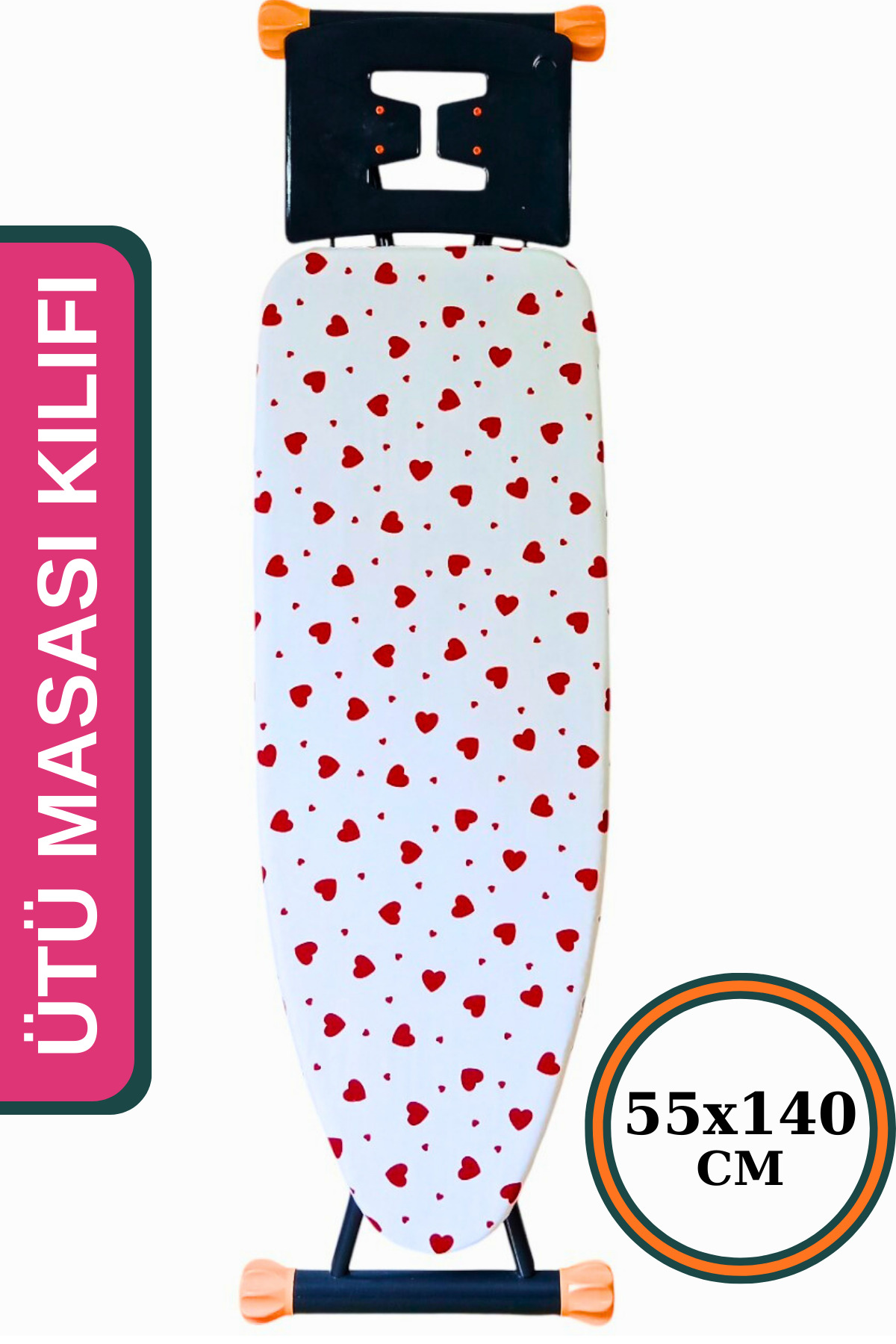 Ironing Board Case Large Drawstring Stopper Felted Case Cover Cloth 55x140cm Love