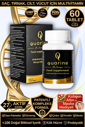 Dr.Sammy's Saç & Tırnak Vitamini - 27 Aktif Bitkisel Kök Hücre Multivitamin T...