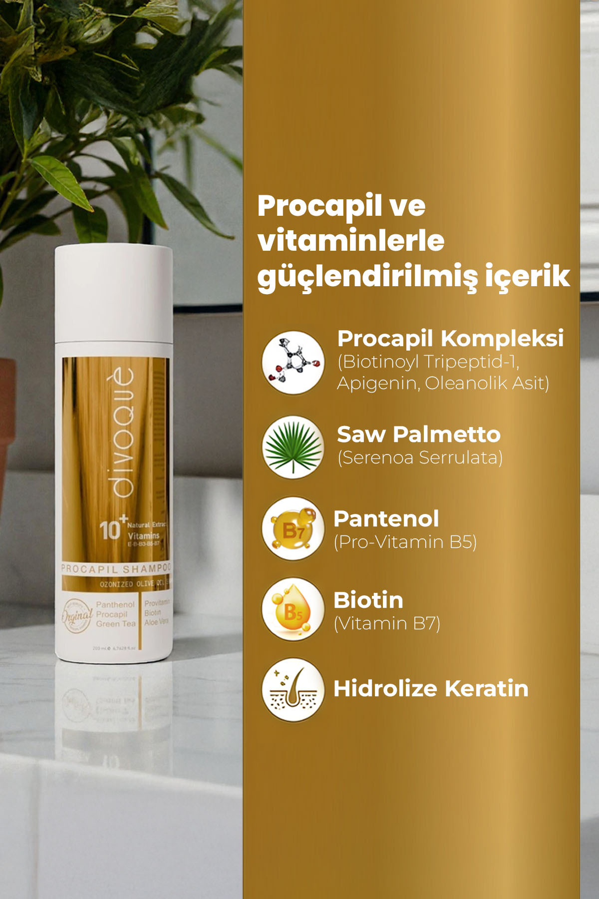 DIVOQUE Mega Saç Bakım Seti - Şampuan+ Procapil Sprey+ Ozon Yağı+