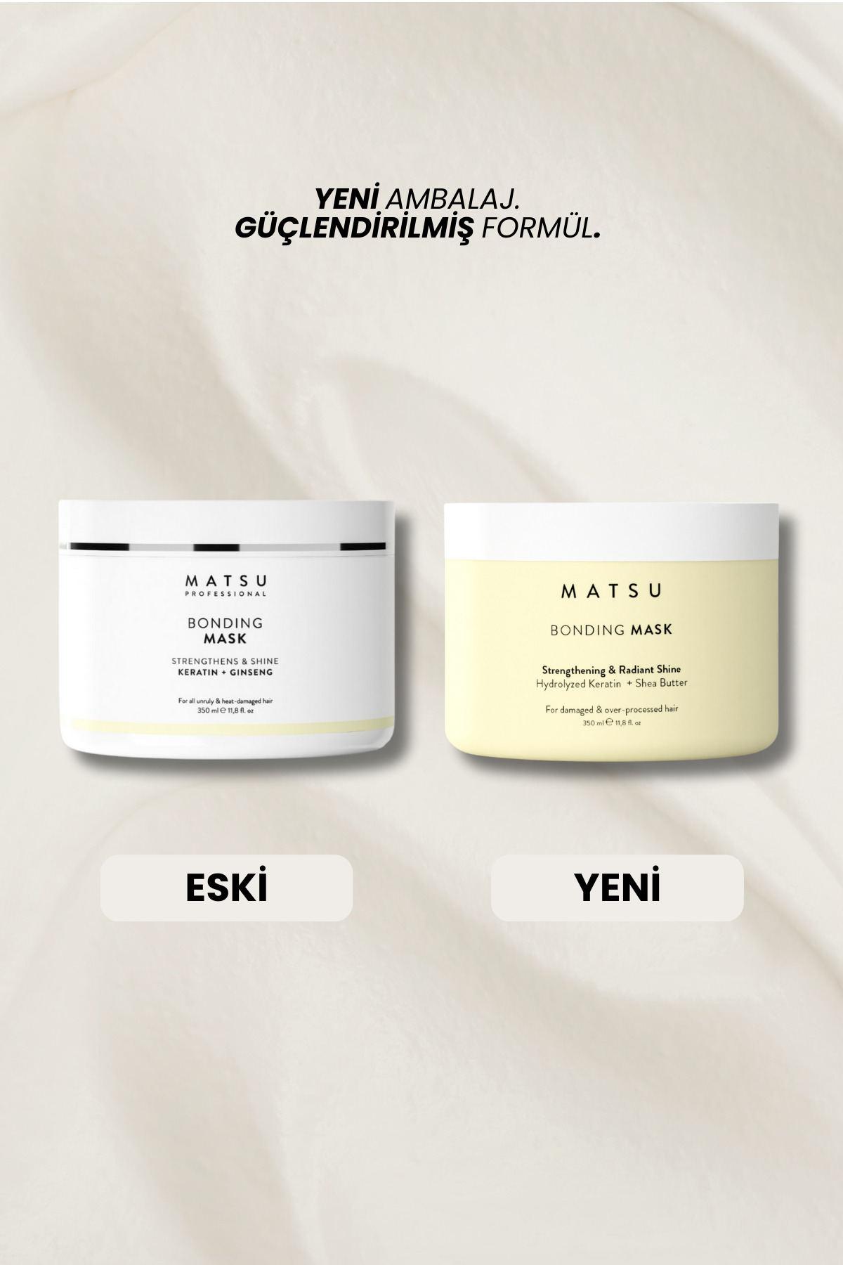 Bonding Keratin & Shea Butter Bağ Yapılandırıcı Saç Maskesi | Yoğun Onarım ve Isı Koruması 350 ml — MP2 — تصویر 2 از 8