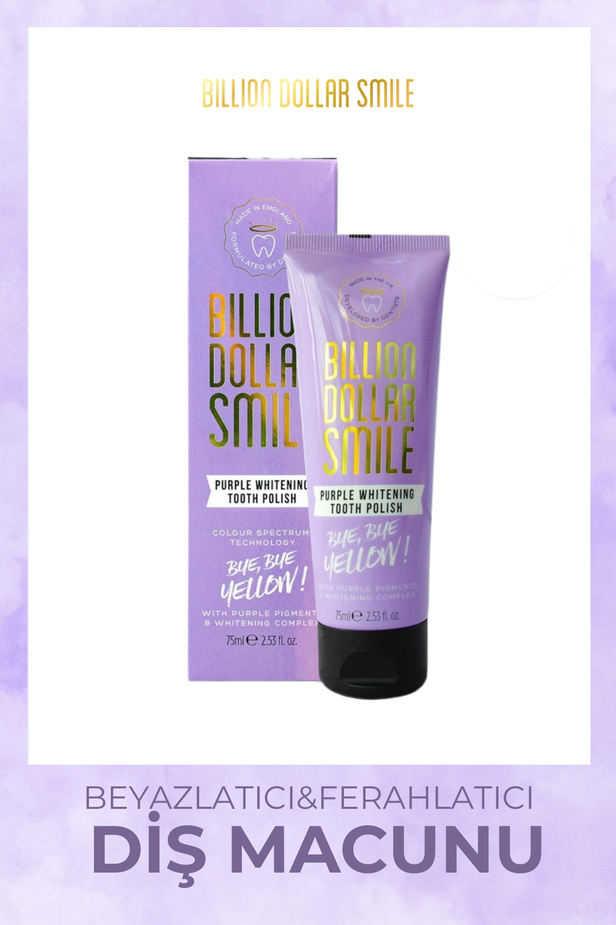 Billion Dollar Smile Purple Whitening Tooth Polish Diş Beyazlatıcı Diş Macunu - Fiyatı, Yorumları