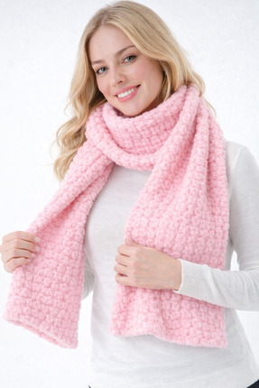 Store Yumoş Dokulu Peluş Atkı – Extra Yumuşak Kışlık Model