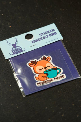 Ankarakomik Ghibli Geyik Morning Mood Geyik Su Geçirmez Sticker 5x6 cm Laptop...