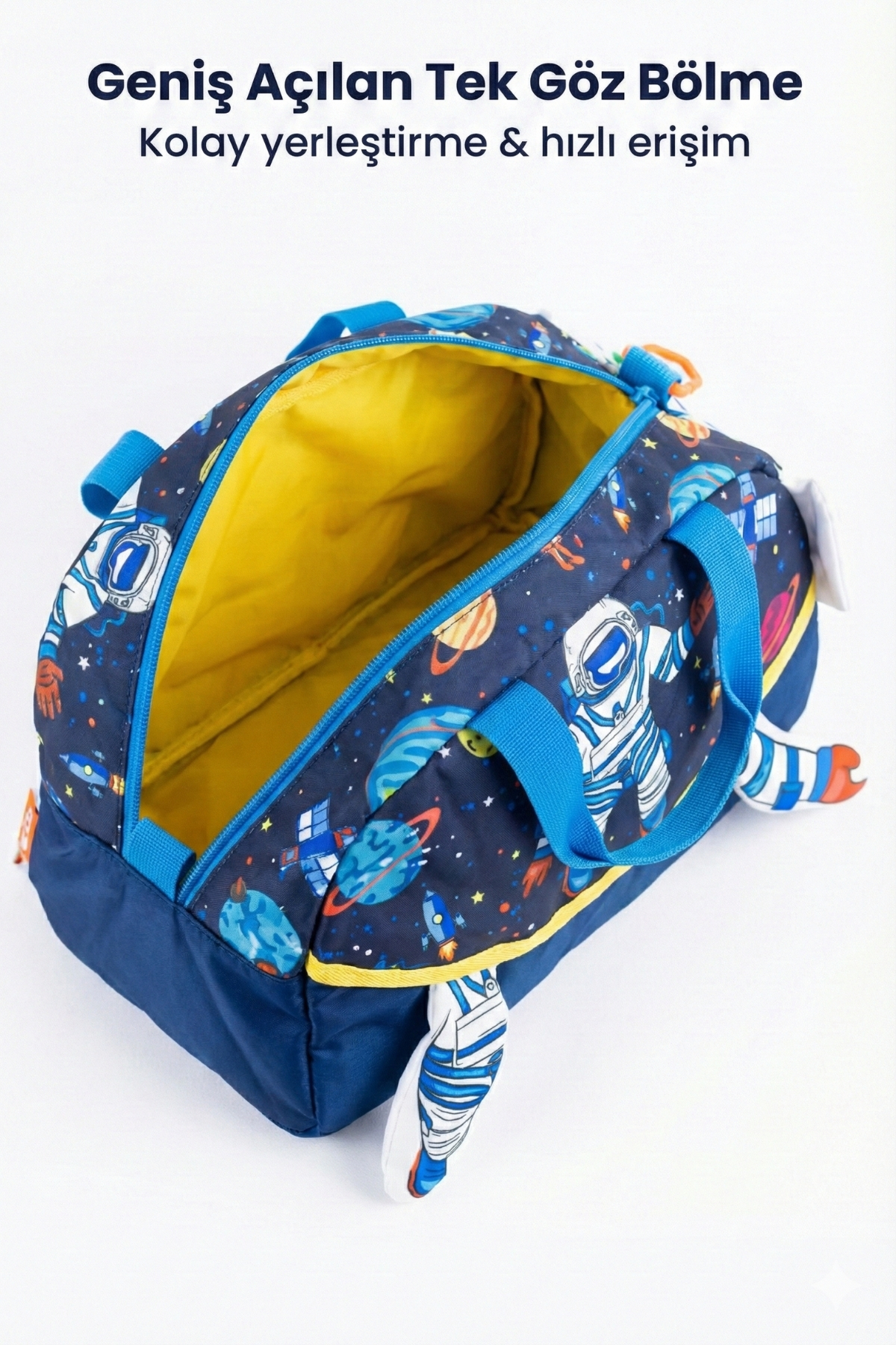 Genel Markalar  Uzay Desenli Çocuk Spor ve Seyahat Çantası 14L – Su Geçirmez, Omuz & El Taşıma - Görsel 6