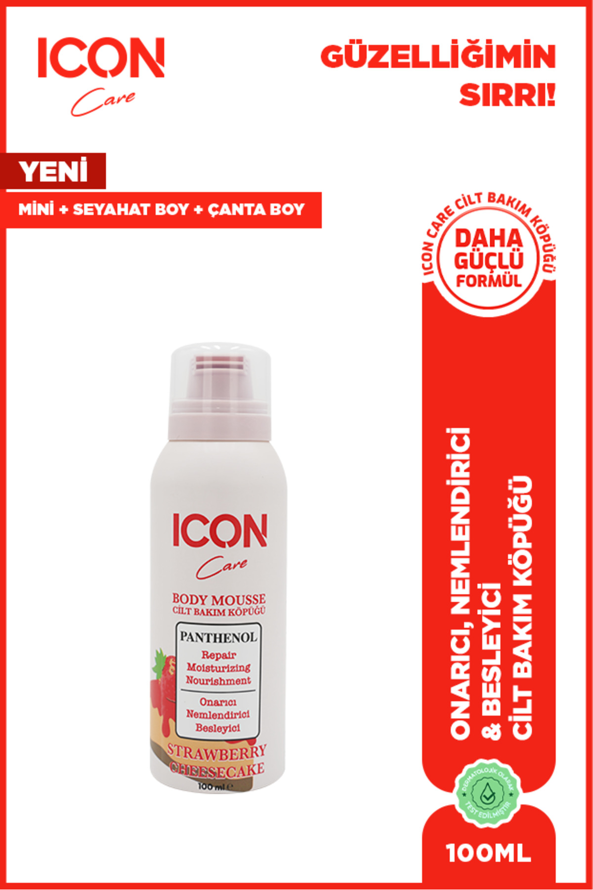 ICON Care Cilt Bakım Köpüğü Strawberry & Cheesecake 100 ml- — P-00000887