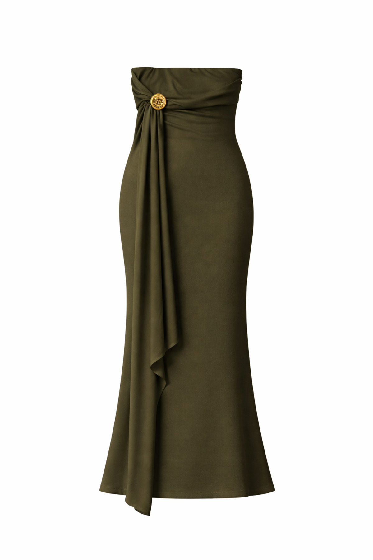 HAKKE  Vücuda Oturan Aksesuar Detaylı Örme Uzun ETEK - Görsel 3