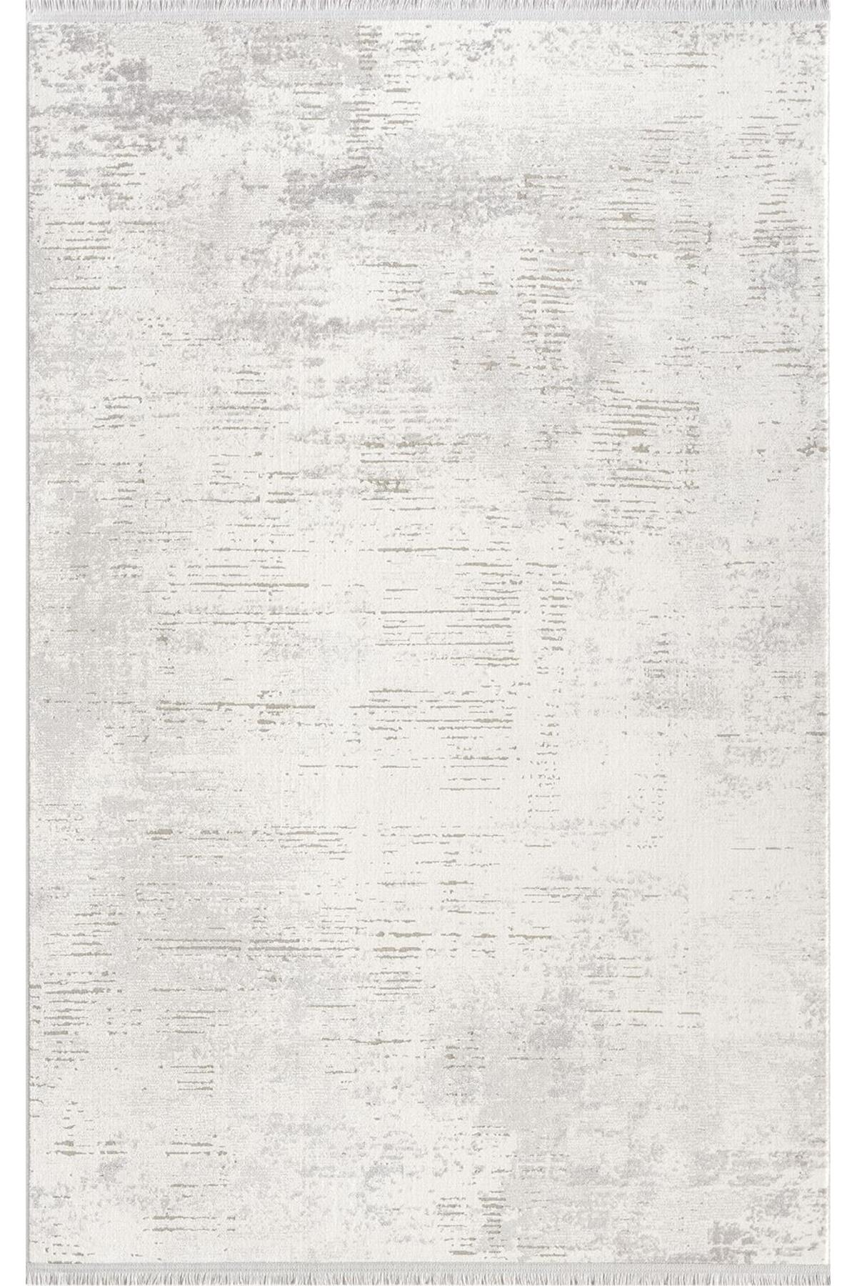 Lotus 8563 Light Gray Carpet Gray Detailed Modern Thin Acrylic Powdered Living Room Rug Bedroom Corridor