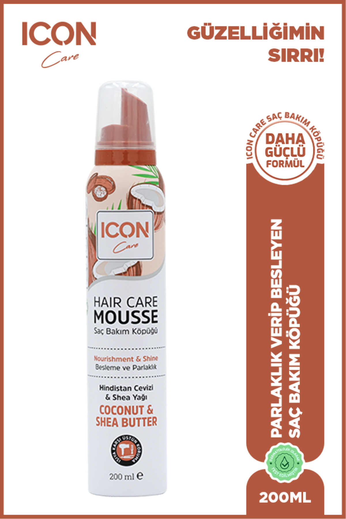 ICON Care Saç Bakım Köpüğü 200 ml Coconut & Shea Butter- — TYCVAJKV9N172909763160253