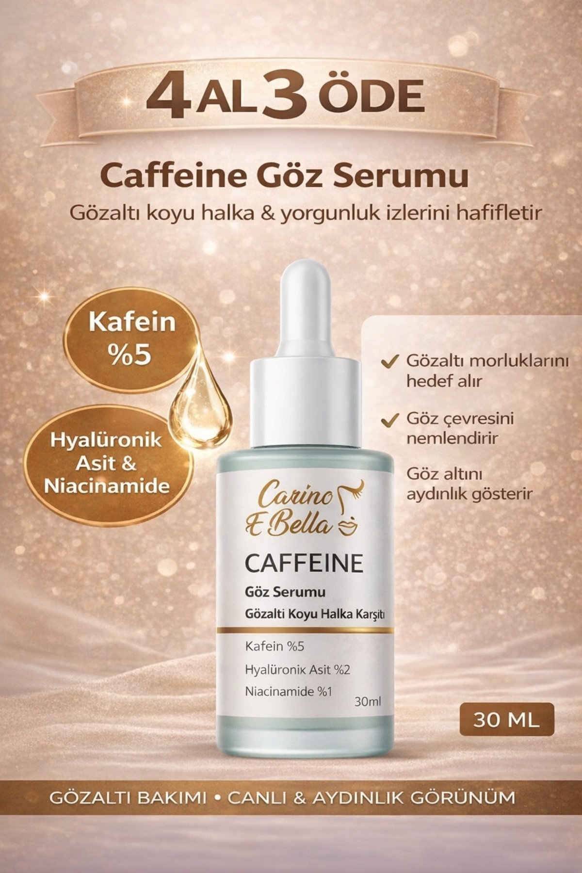 Caffeine Göz Serumu 30 ML – Göz Altı Koyu Halka Karşıtı — caffeinegözserumu — تصویر 4 از 8