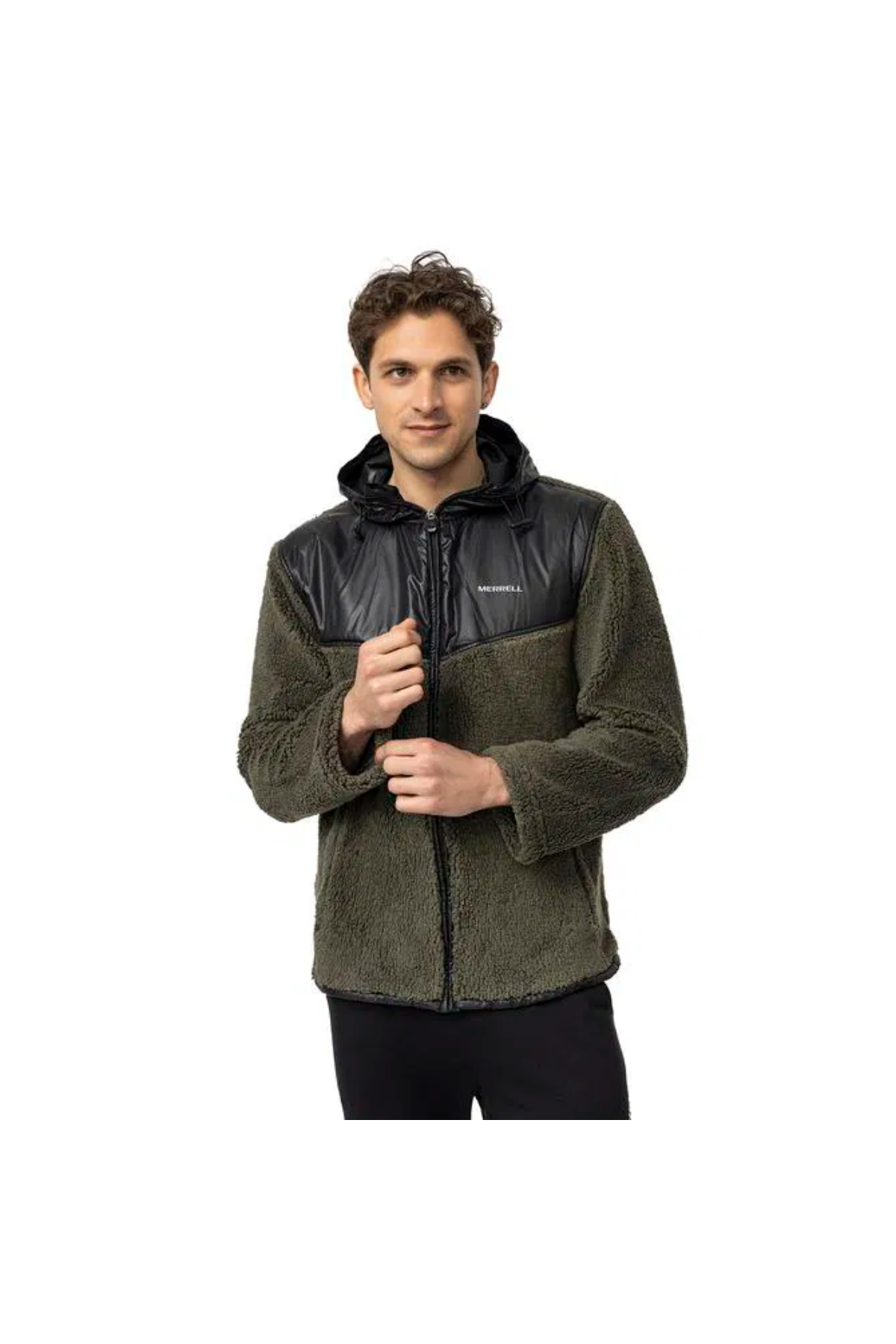 مرل کاپشن پشمی مردانه M25jobm مدل Dusty Olive به رنگ سبز خاکی