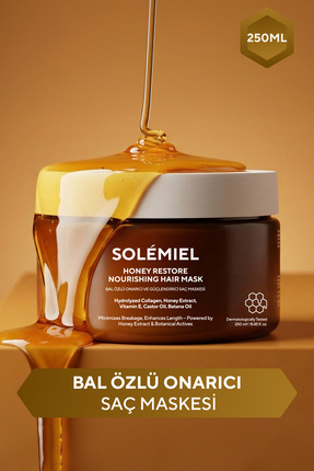 Solemiel Onarıcı ve Besleyici Castor & Batana Yağı İçeren Saç Dökülmesine Kar...