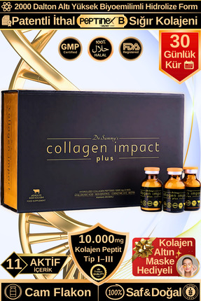 Dr.Sammy's Toz Kolajen Peptit 10.000 Mg Tip 1-3 Hidrolize Sığır Kolajeni | Pr...