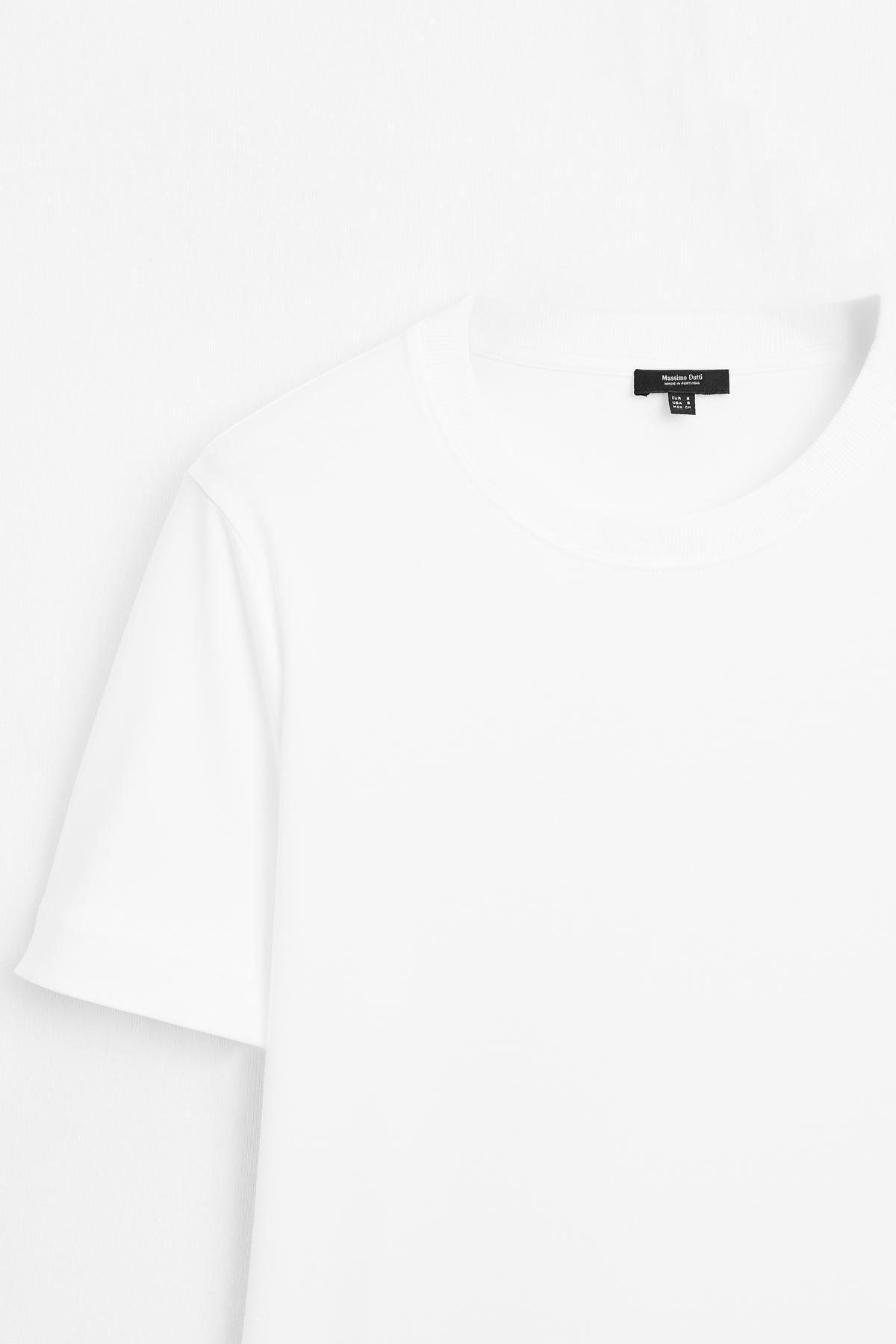 Massimo Dutti  %100 pamuklu ve kısa kollu t-shirt - Görsel 6