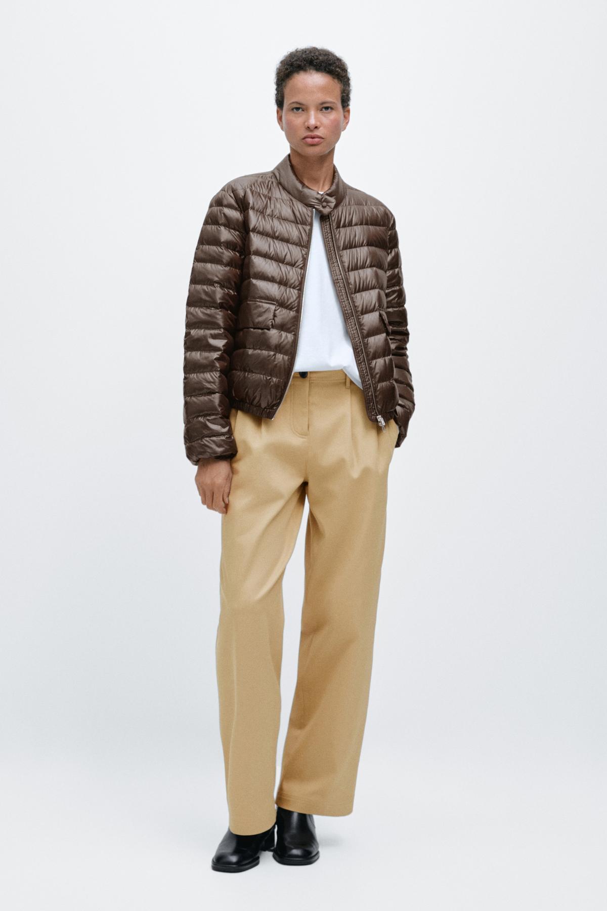 Massimo Dutti  Su geçirmez kuş tüyü bomber ceket