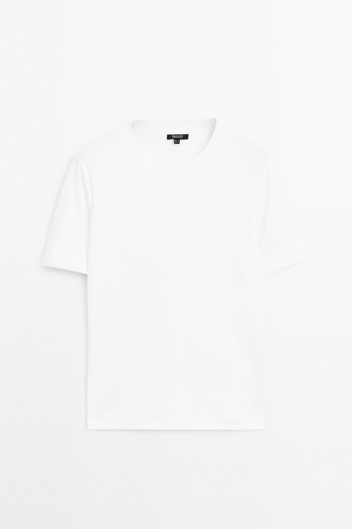 Massimo Dutti  %100 pamuklu ve kısa kollu t-shirt - Görsel 5