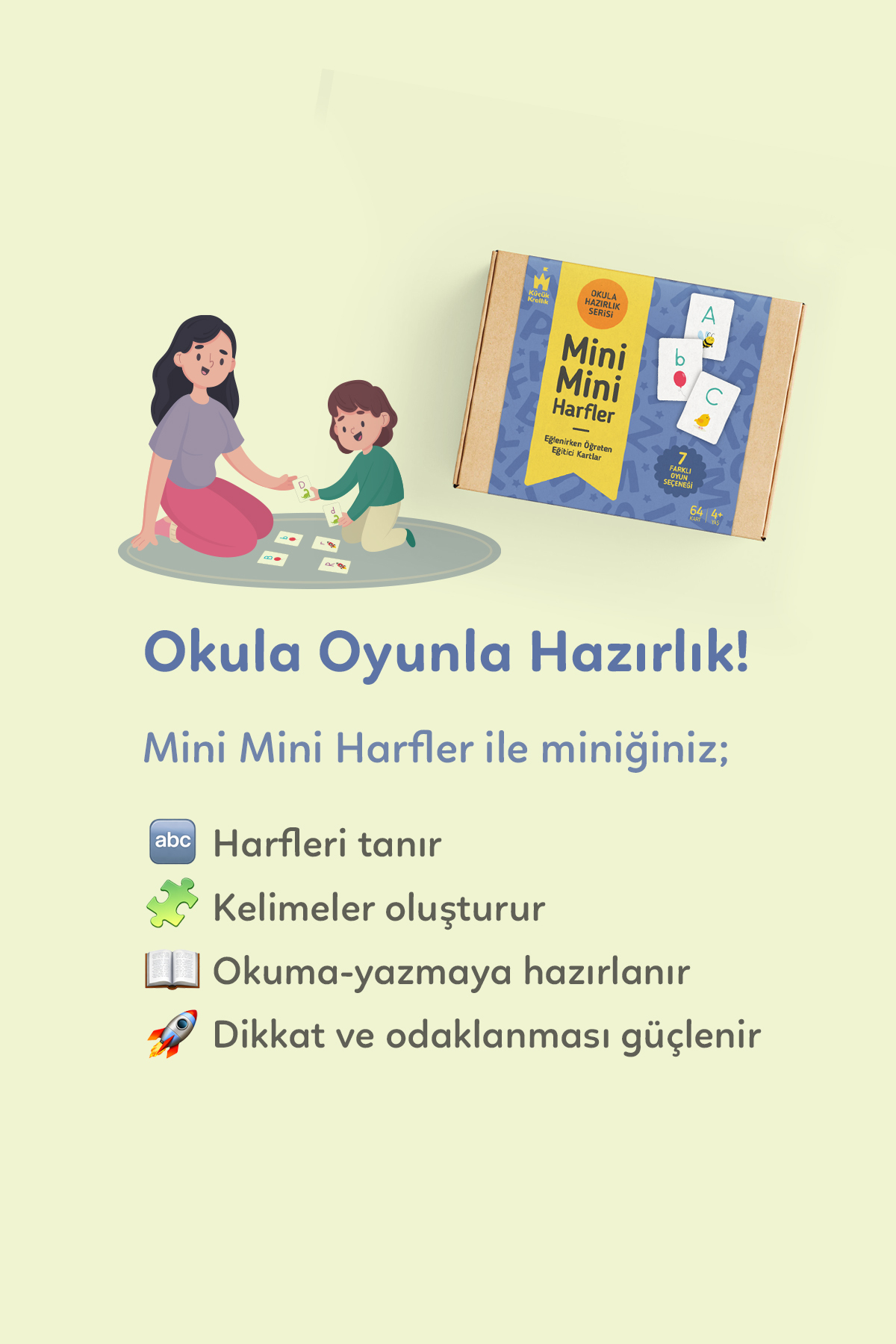 Küçük Krallık Harfler Seti | 64 Harf Kartı | 7 Oyun fotoğrafı 4 (önizleme)