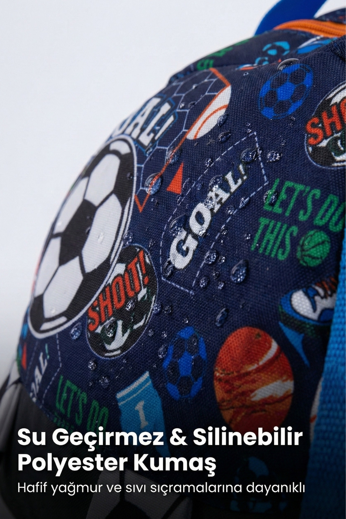 Genel Markalar  Goal Desenli Çocuk Spor ve Seyahat Çantası 25L – Su Geçirmez, Omuz & El Taşıma - Görsel 3