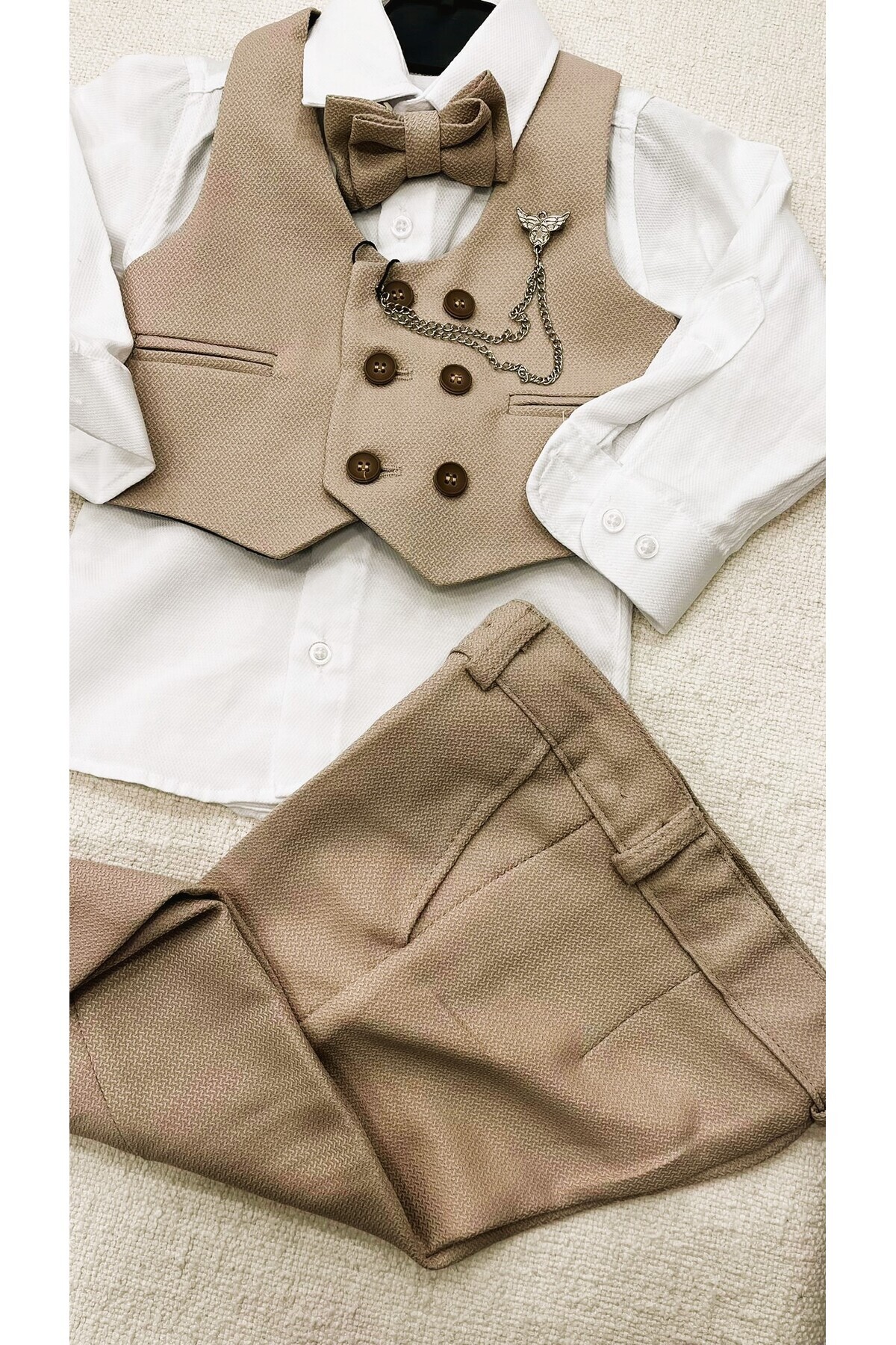 Carinos kids erkek çocuk yelekli takım aksesuarlı fotoğrafı 3 (önizleme)