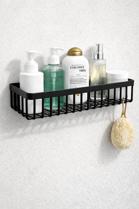 Cherie Home Yapışkanlı Plastik Banyo Düzenleyici Duşakabin Rafı, Kancalı Şamp...