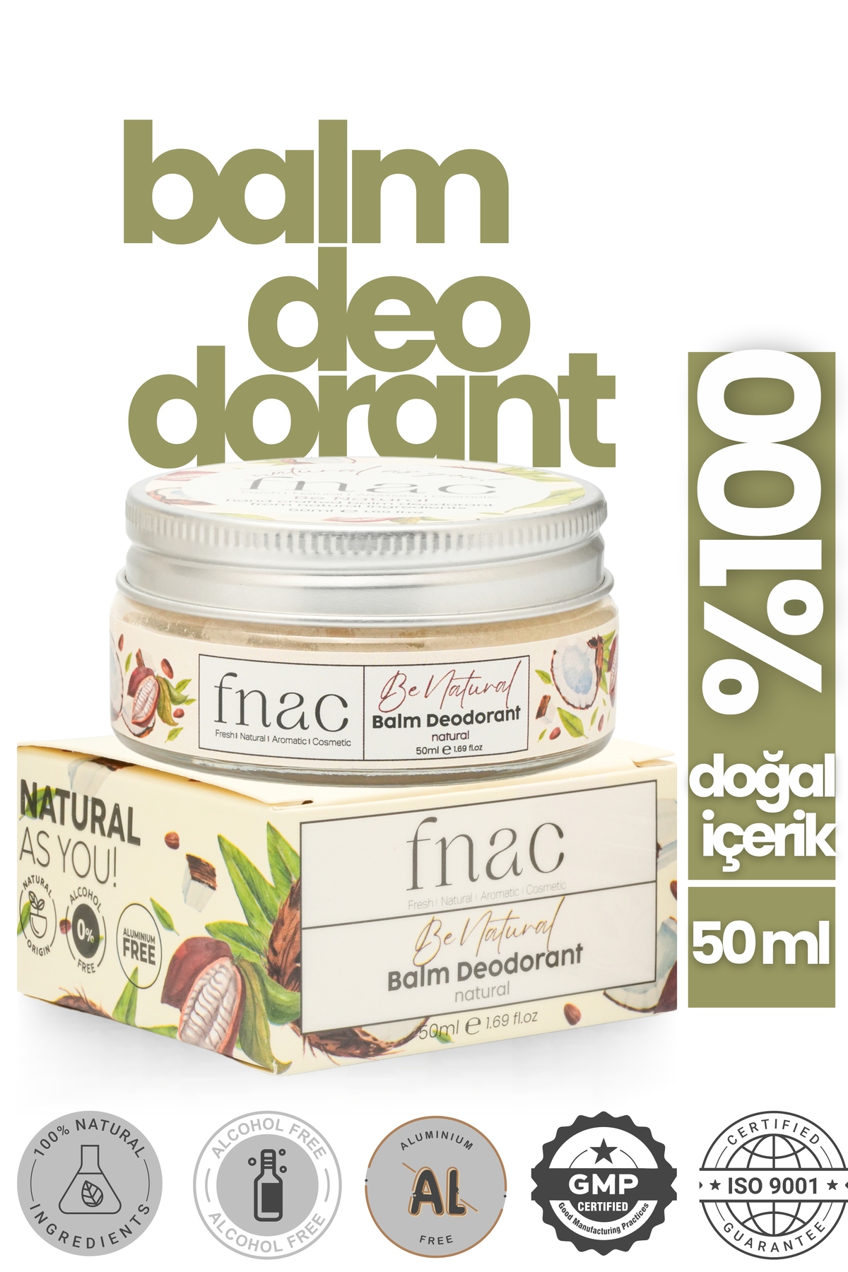 fnac %100 Doğal İçerikli Ter Kokusu Önleyici Krem Deodorant