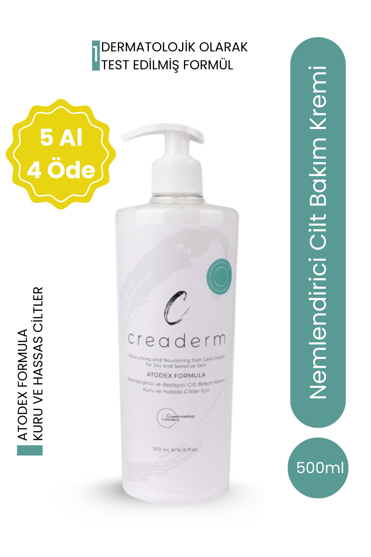 Atodex Formula Kuru Ve Hassas Ciltler İçin Nemlendirici Bakım Kremi 500 ML — CRDRM12