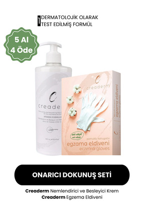 CREADERM Onarıcı Dokunuş Seti (Nemlendirici Bakım Kremi & Pamuklu Koruyucu El...