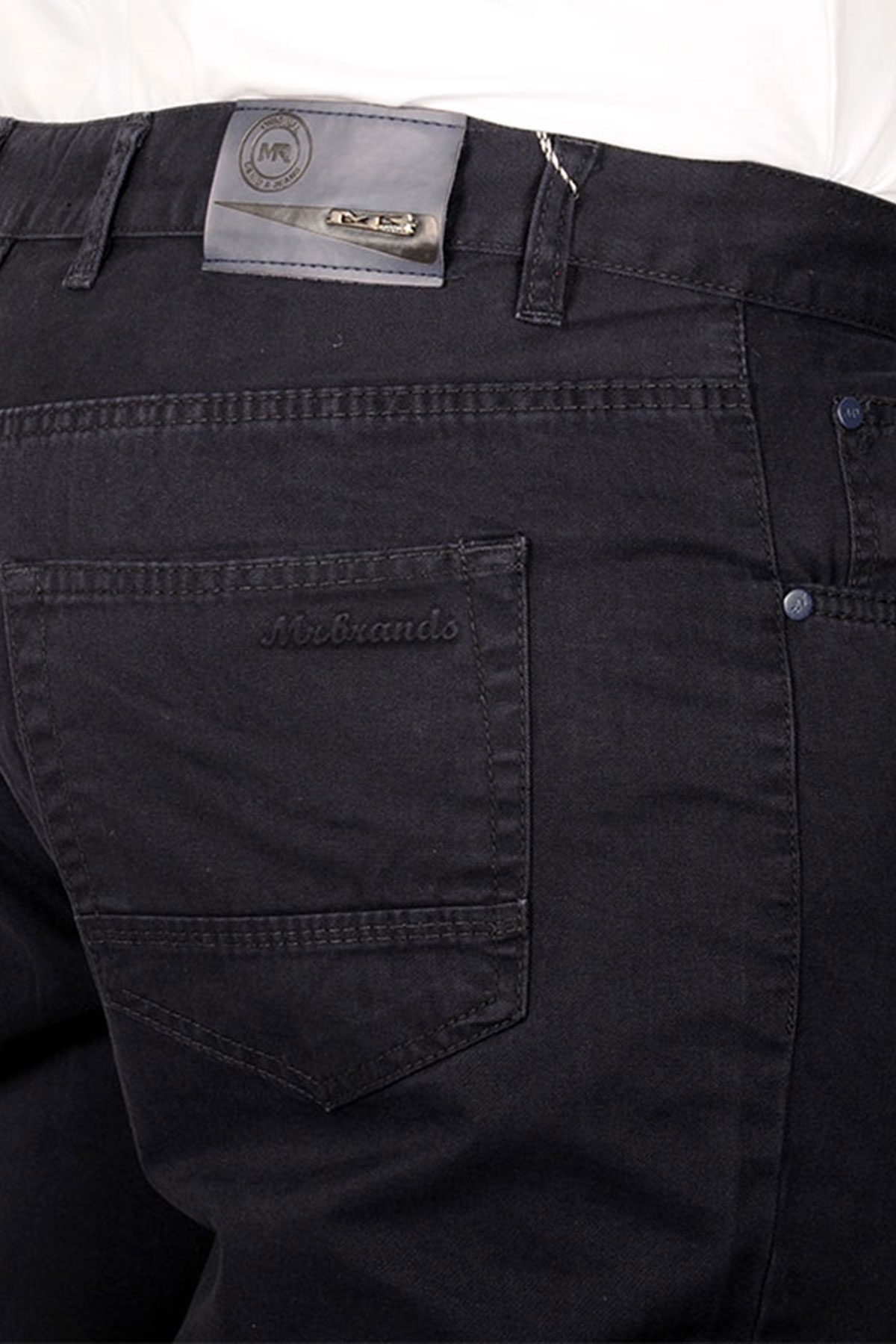 ModeXL Mode XL Büyük Beden Erkek Keten Pantolon 5 Cep 21003 Lacivert görsel 8
