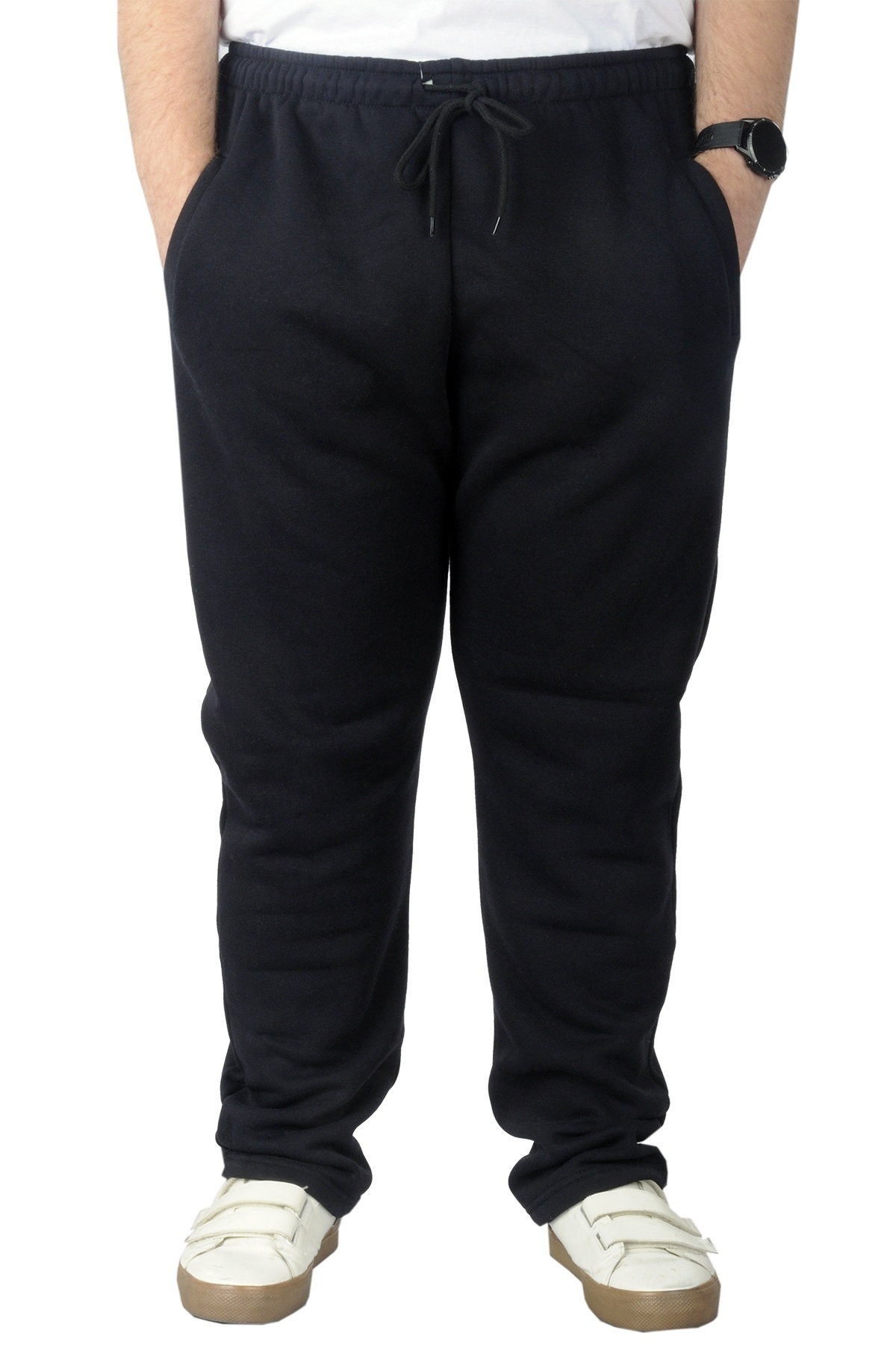 ModeXL Mode XL Büyük Beden Erkek Eşofman Altı Classic 3 İp 11103 Lacivert görsel 4