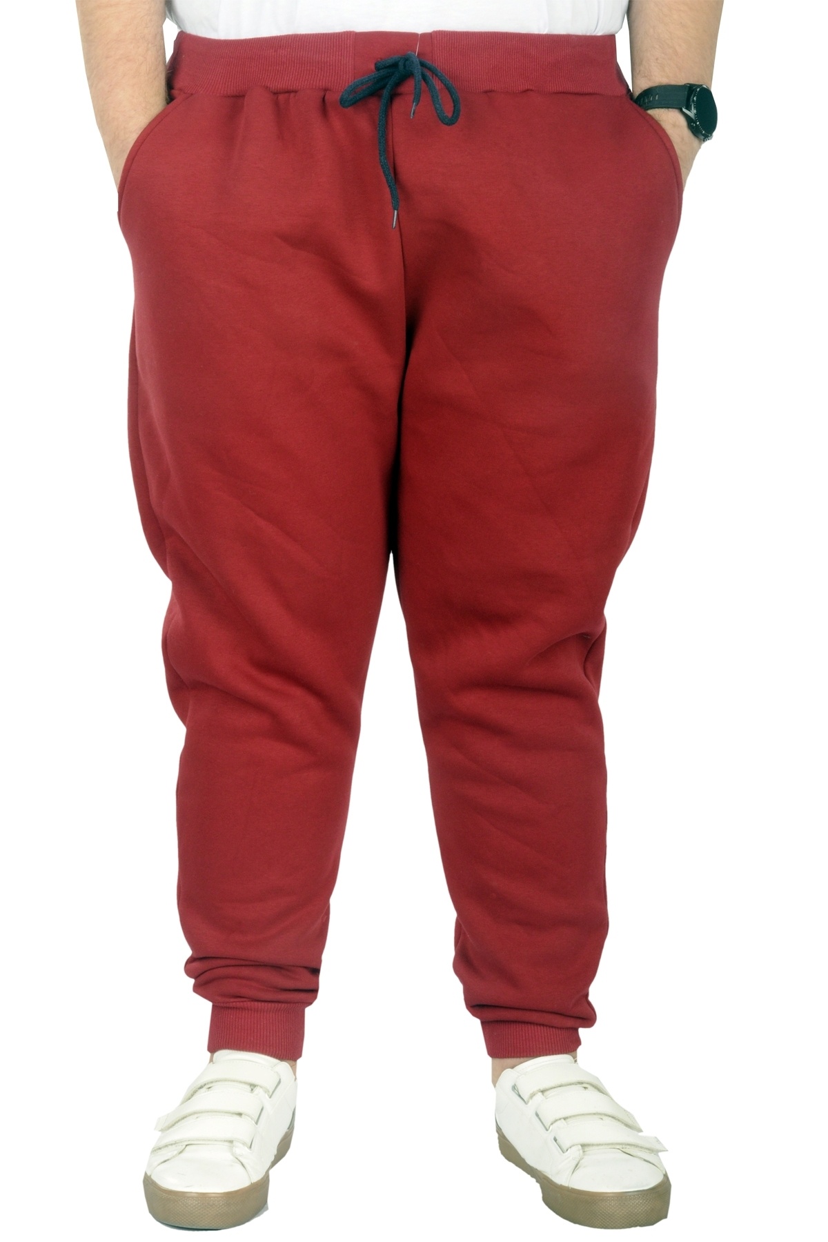 ModeXL Mode XL Büyük Beden Erkek Esofman Altı 3ip 20583 Bordo görsel 4