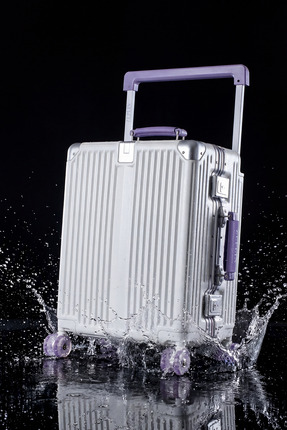 Zeplin Boxy PC Policarbon Kabin Boy Valiz Beyaz-Mor