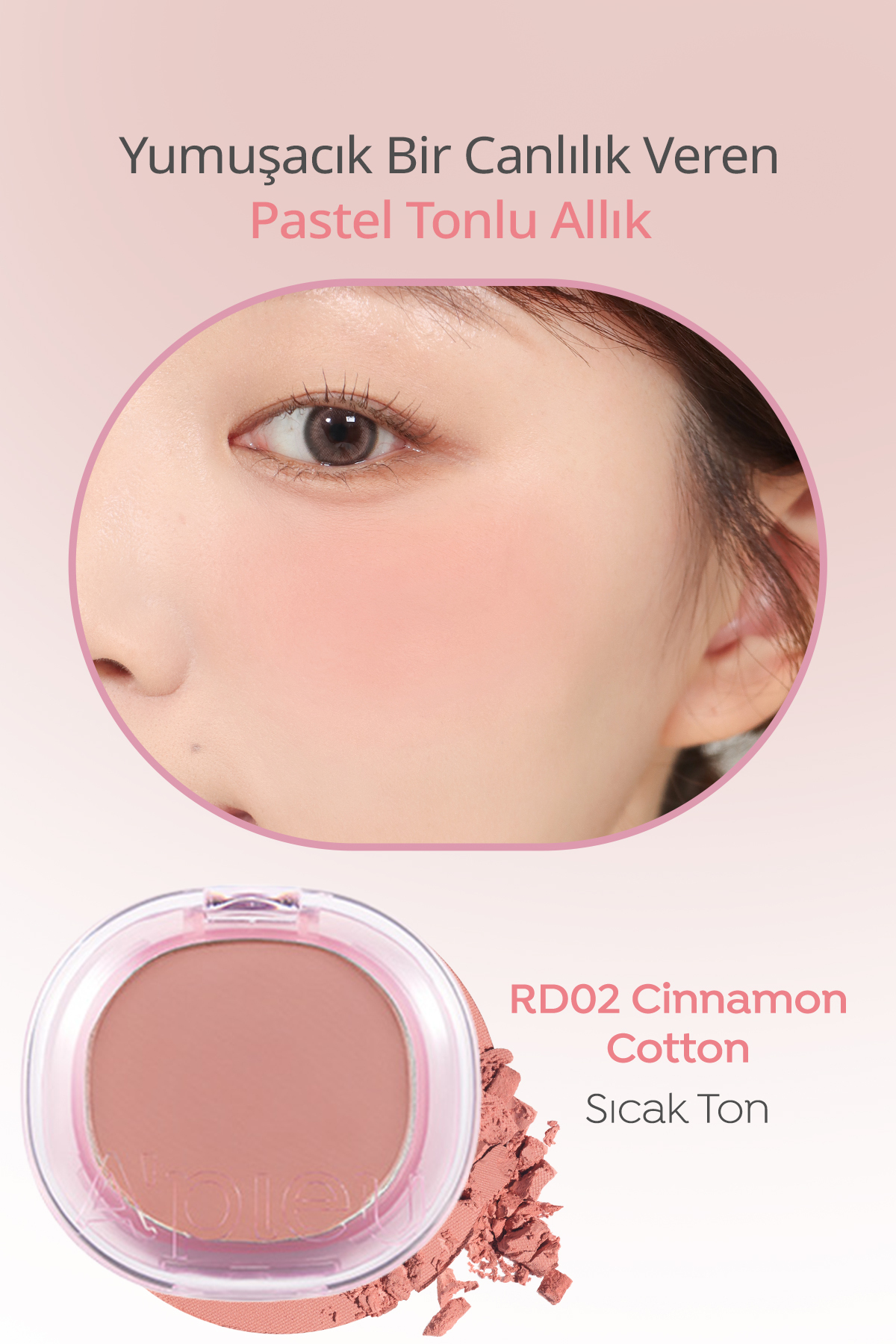 Cilde Yumuşak ve Doğal Renk Veren Pastel Tonlarda Allık A'PIEU Juicy-Pang Pastel Blusher (RD02) — قهوه‌ای 111630 — تصویر 3 از 9