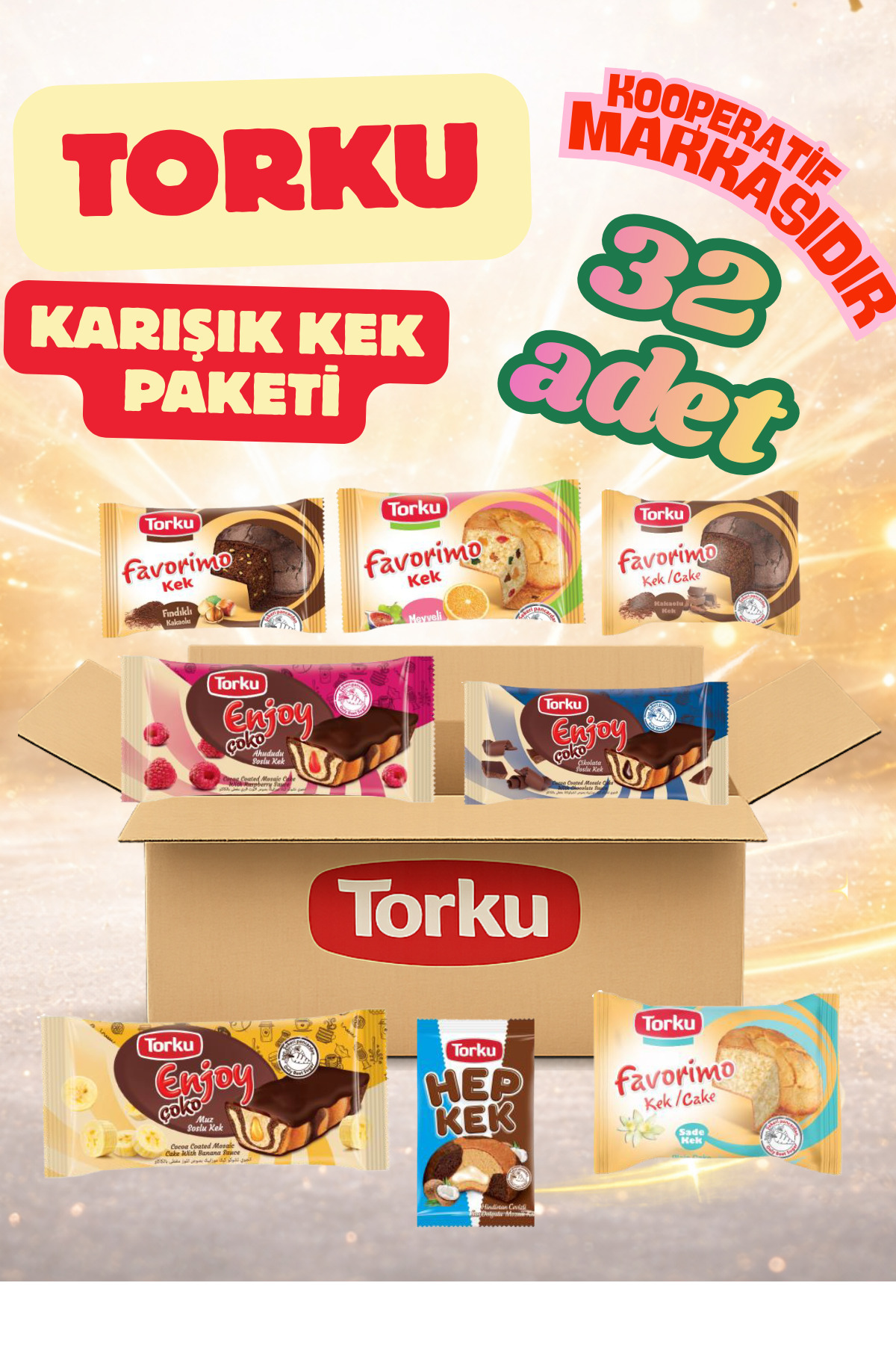 Torku Karışık Kek Paketi 32 Adet Atıştırmalık Soslu Kek Seti - Fiyatı, Yorumları