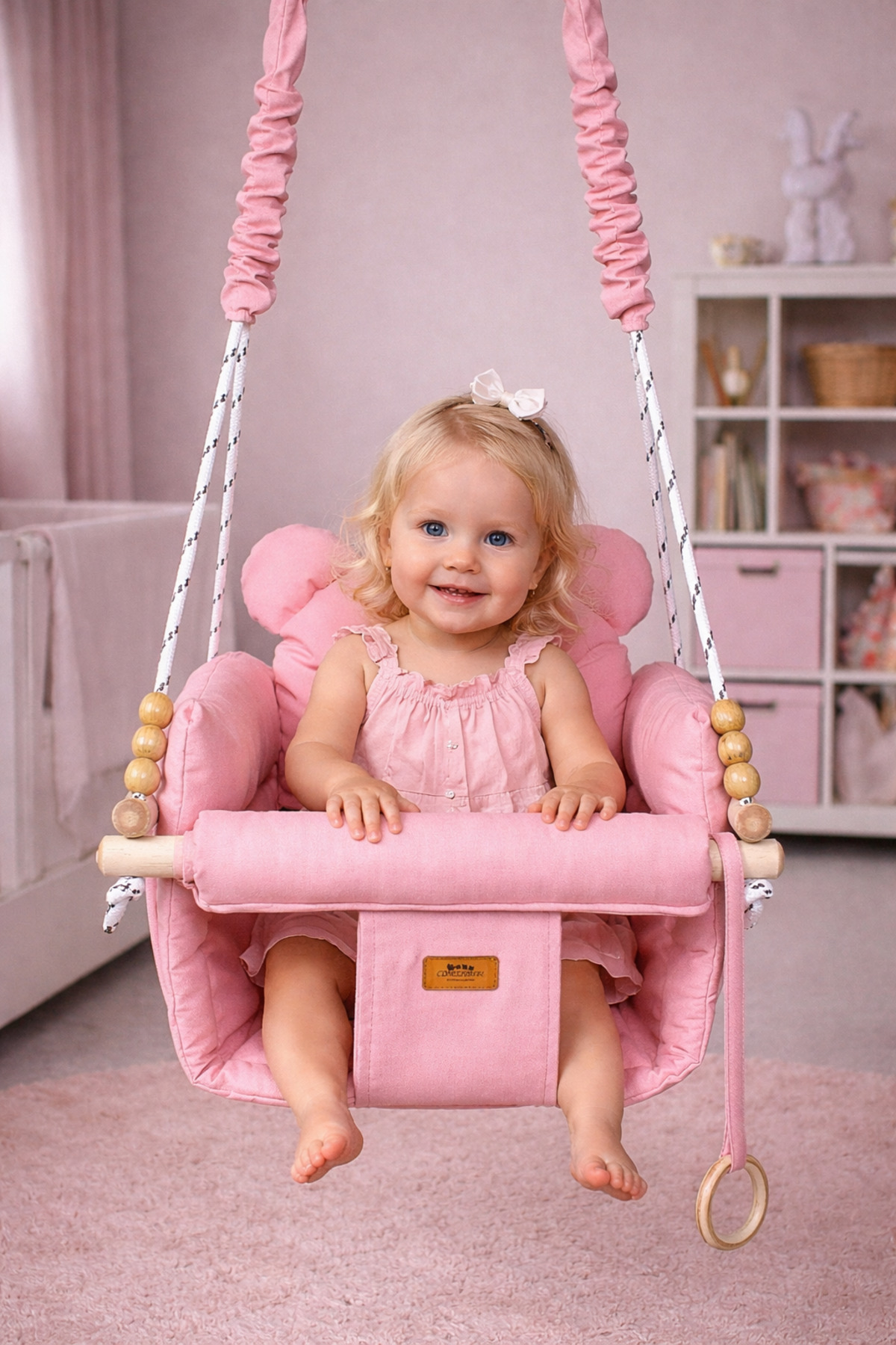 ConconBebe Concon Bebe Çocuk Pufy Emniyet Kemerli Salıncak Çocuk Salıncak fotoğrafı 2 (önizleme)
