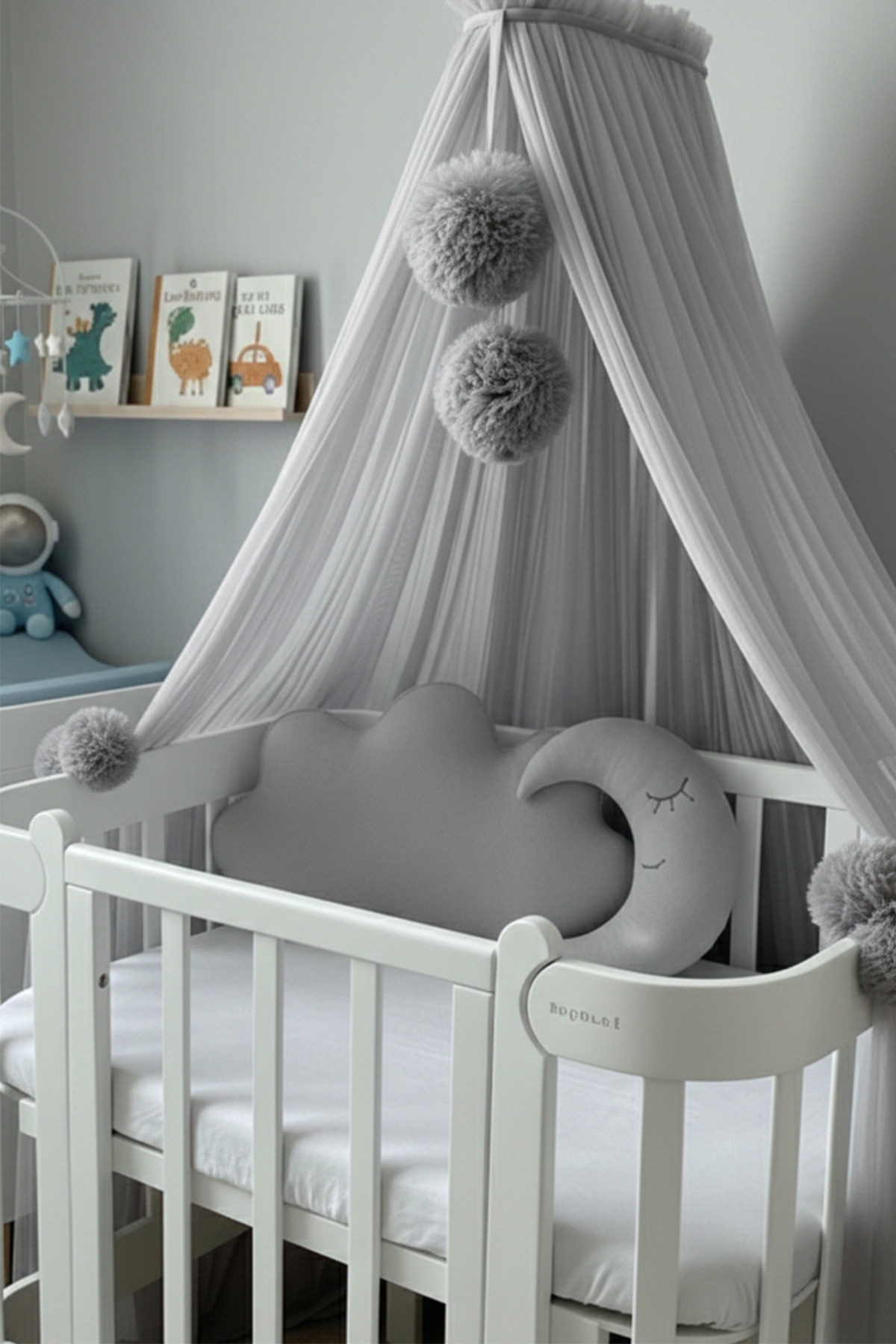 Kiddy Happy Gri Beşik Cibinliği Ve Cibinlik Aparatı fotoğrafı 5 (önizleme)