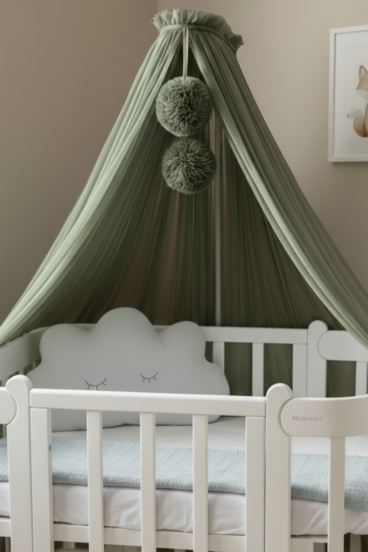 Kiddy Happy Haki Beşik Cibinliği Ve Cibinlik Aparatı fotoğrafı 4 (önizleme)