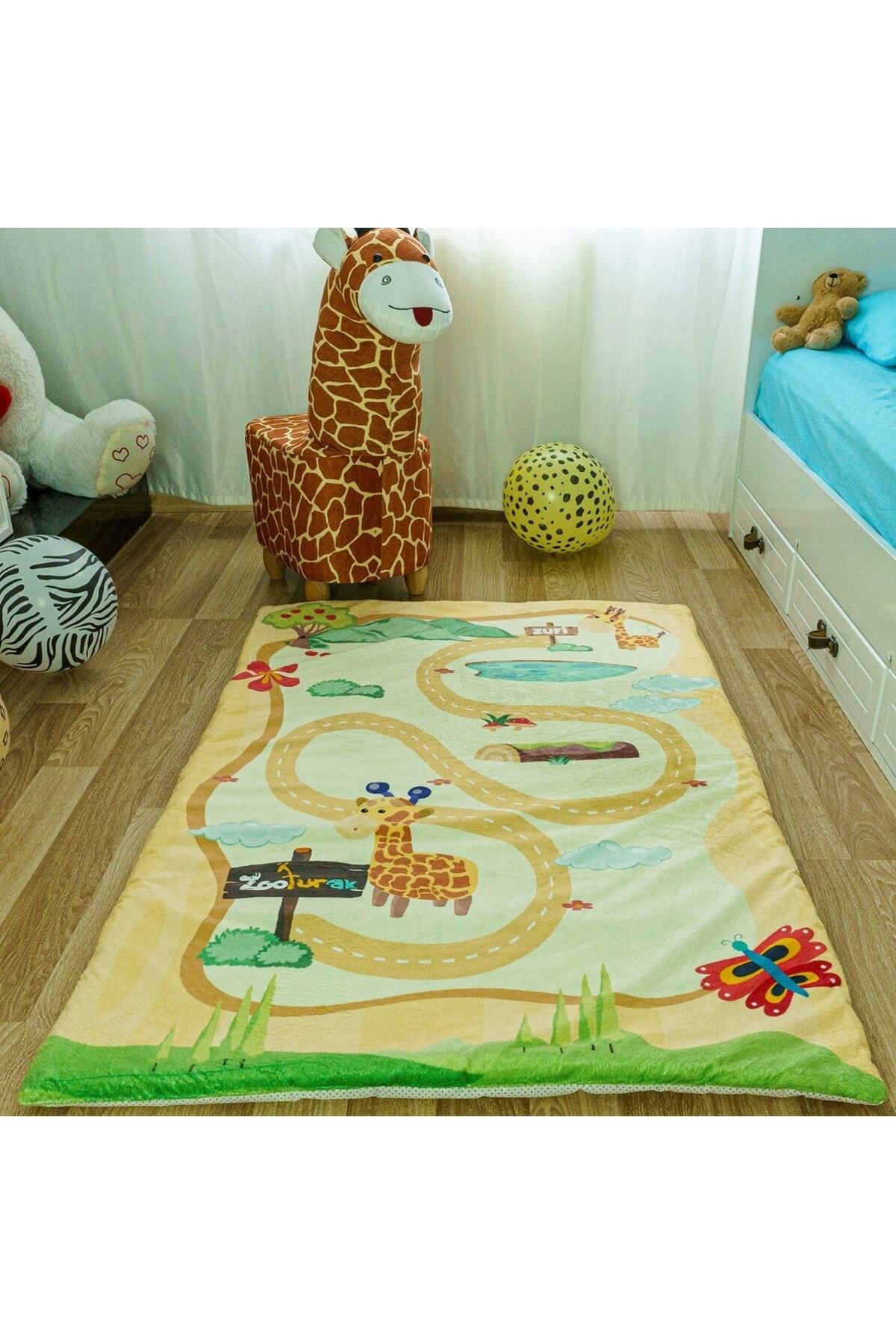 zooturak Çocuk Oyun Matı Bebek Minderi Zürafa 100x150 fotoğrafı 3 (önizleme)