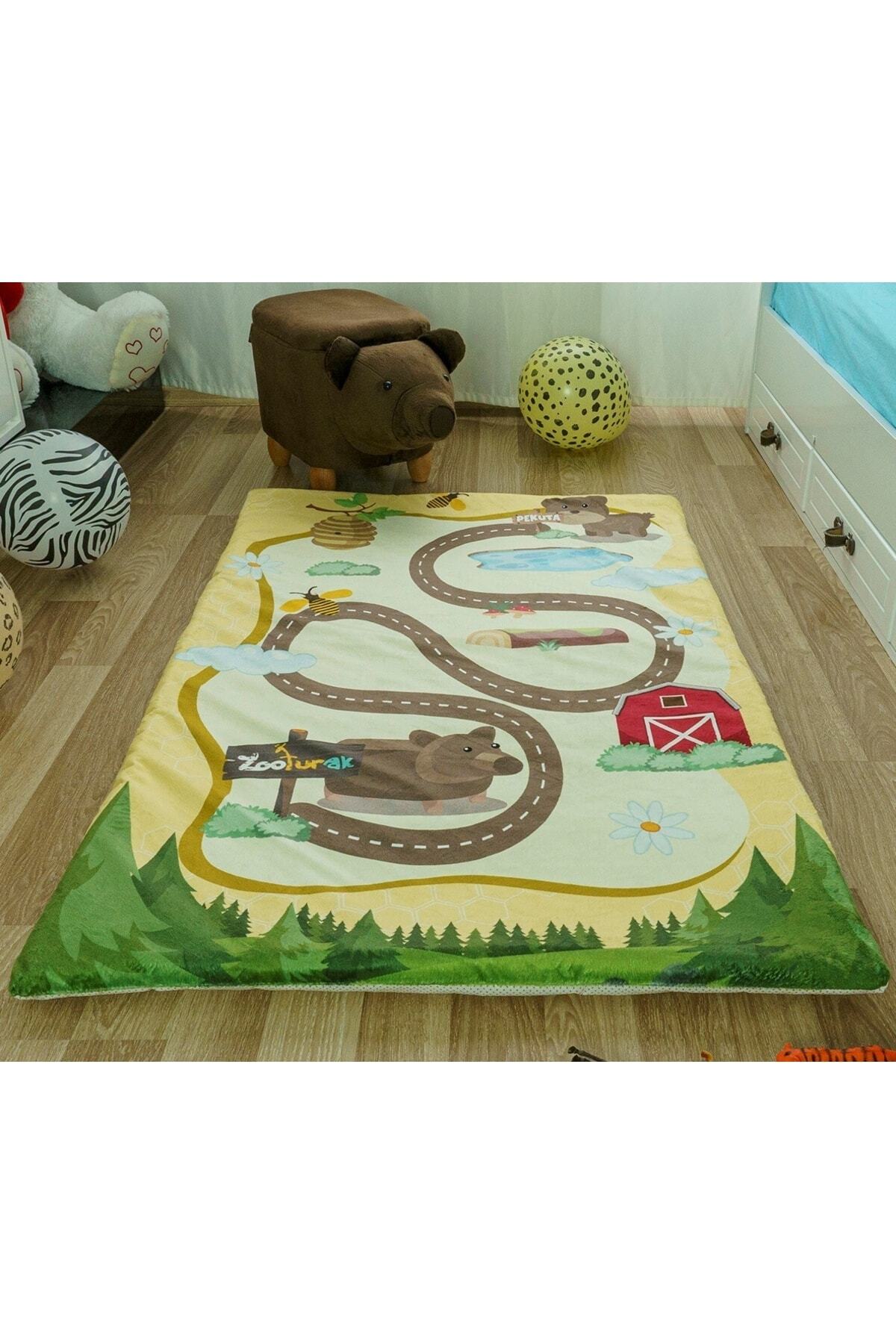 zooturak Çocuk Oyun Matı Bebek Minderi Ayı 100x150 fotoğrafı 3 (önizleme)