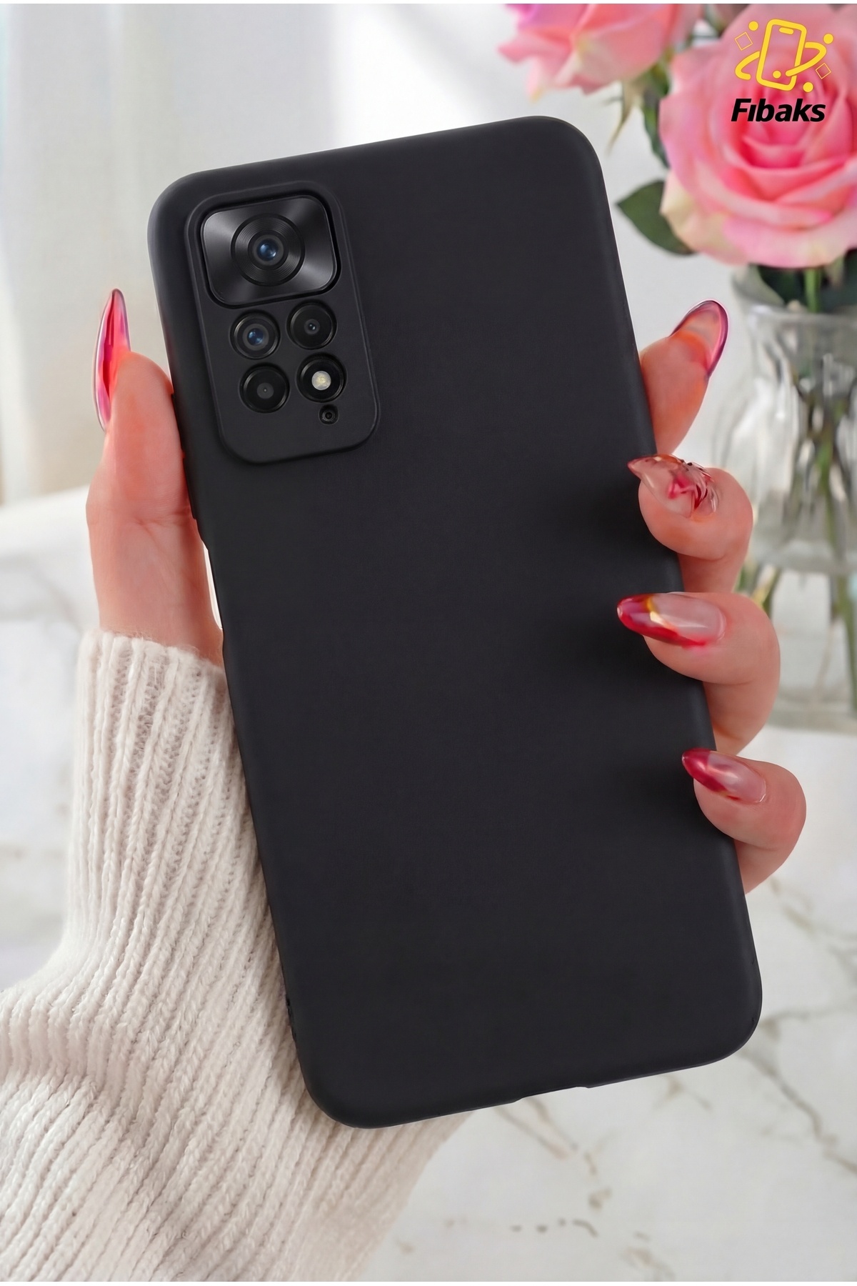 Redmi Note 11 Pro/12 Pro 4G Case Camera Protruding Inside Velvet Launch Soft Silicone Cover Black