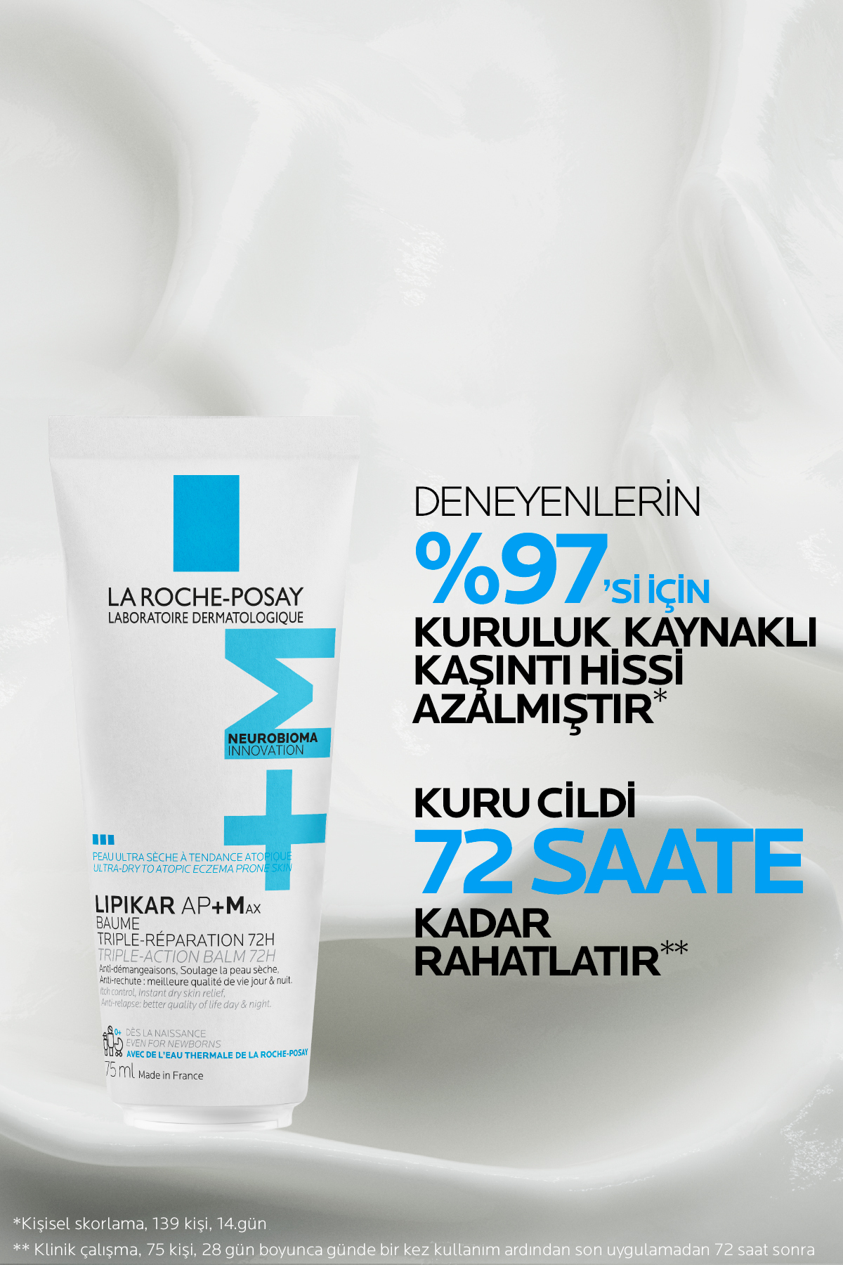 Lipikar Baume AP+MAX Kuru ve Atopiye Eğilim Gösterebilen Ciltler İçin Nemlendirici Balsam 75 ml — LRP696586 — تصویر 3 از 8