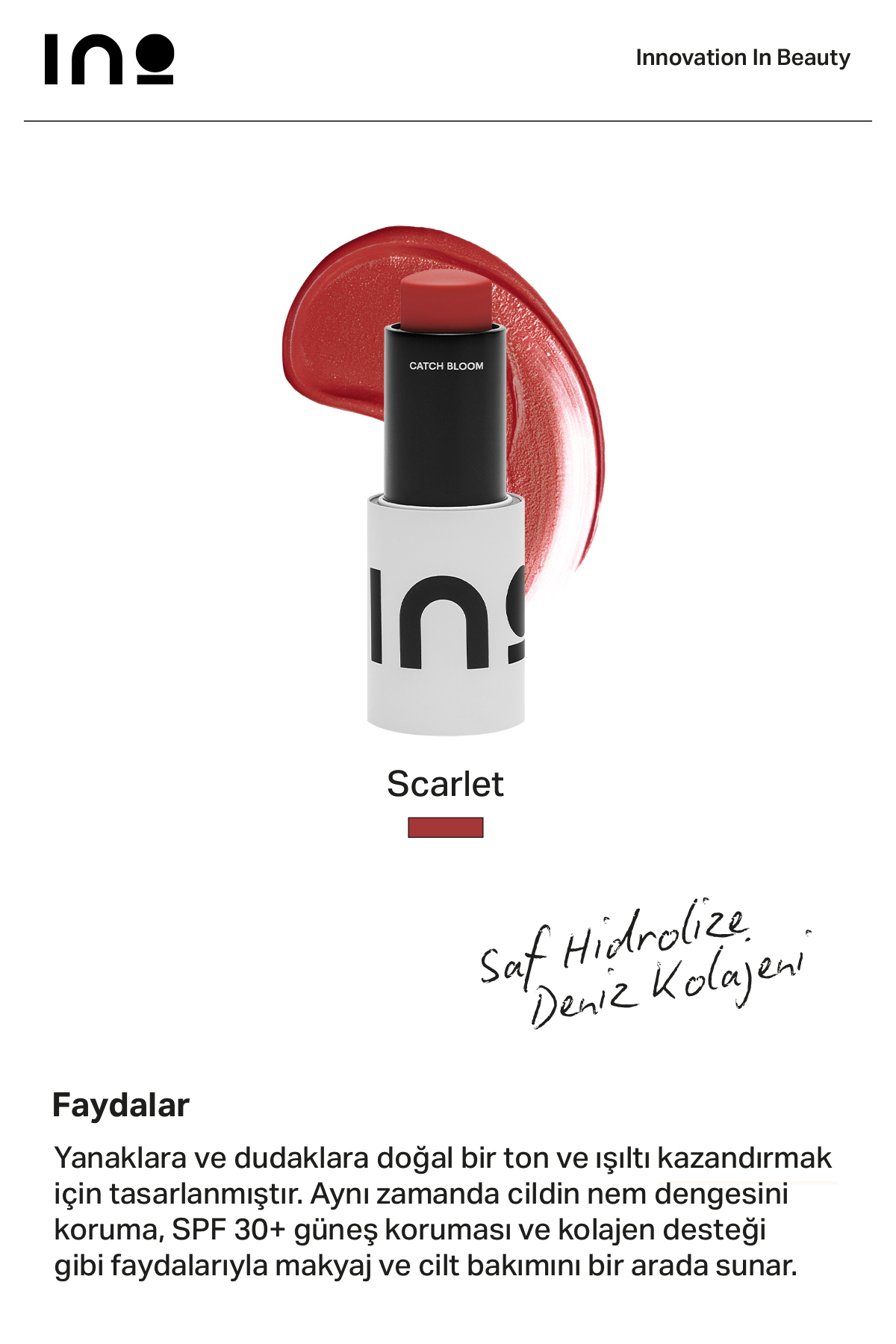 Catch Bloom Scarlet Stick Ruj & Allık + SPF50+ 01 Light Nemlendirici Güneş Kremi Seti — 5685674634654758 — تصویر 2 از 6