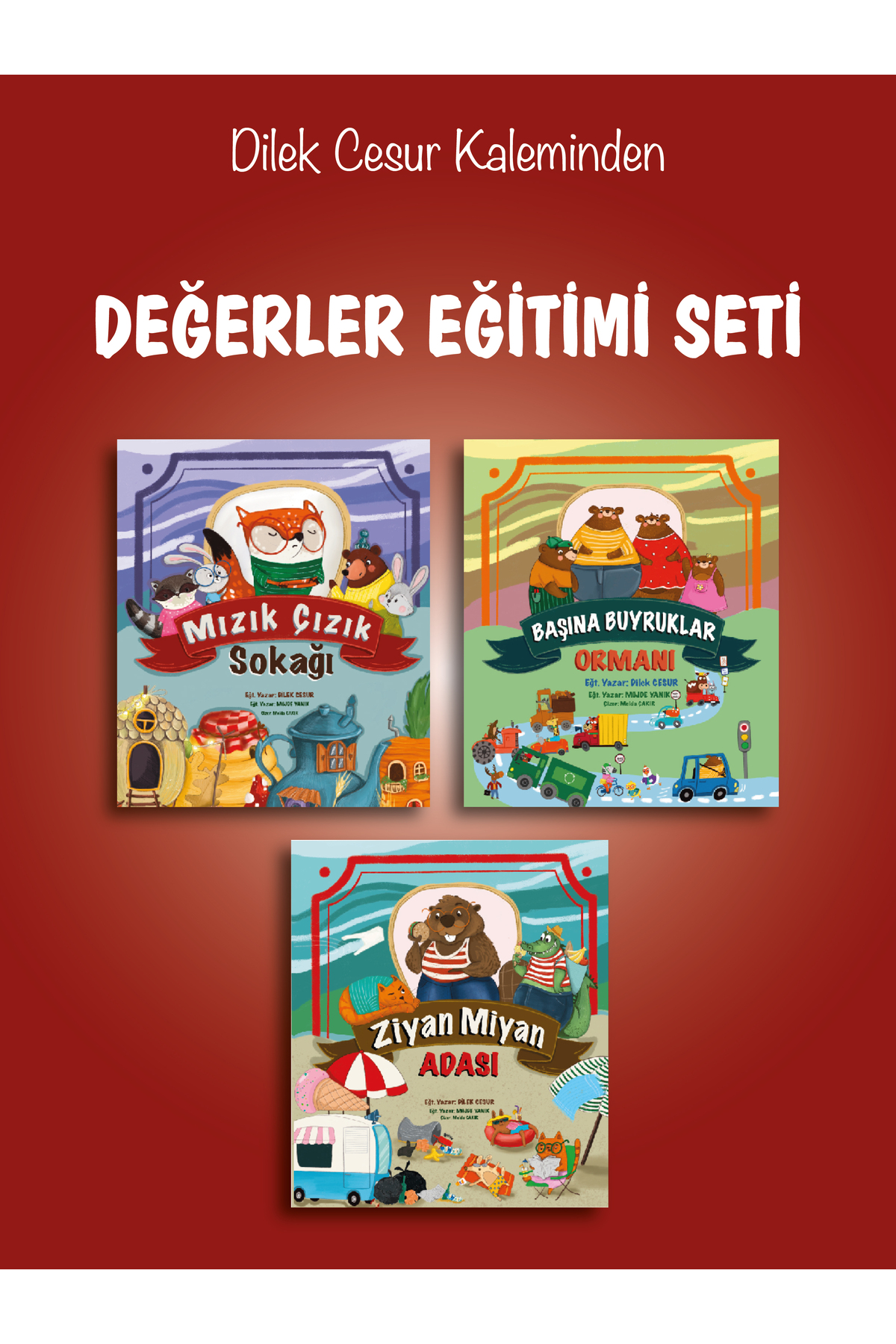 ENDA YAYINCILIK Değerler Eğitimi 3'lü Hikaye Kitabı Seti-dilek