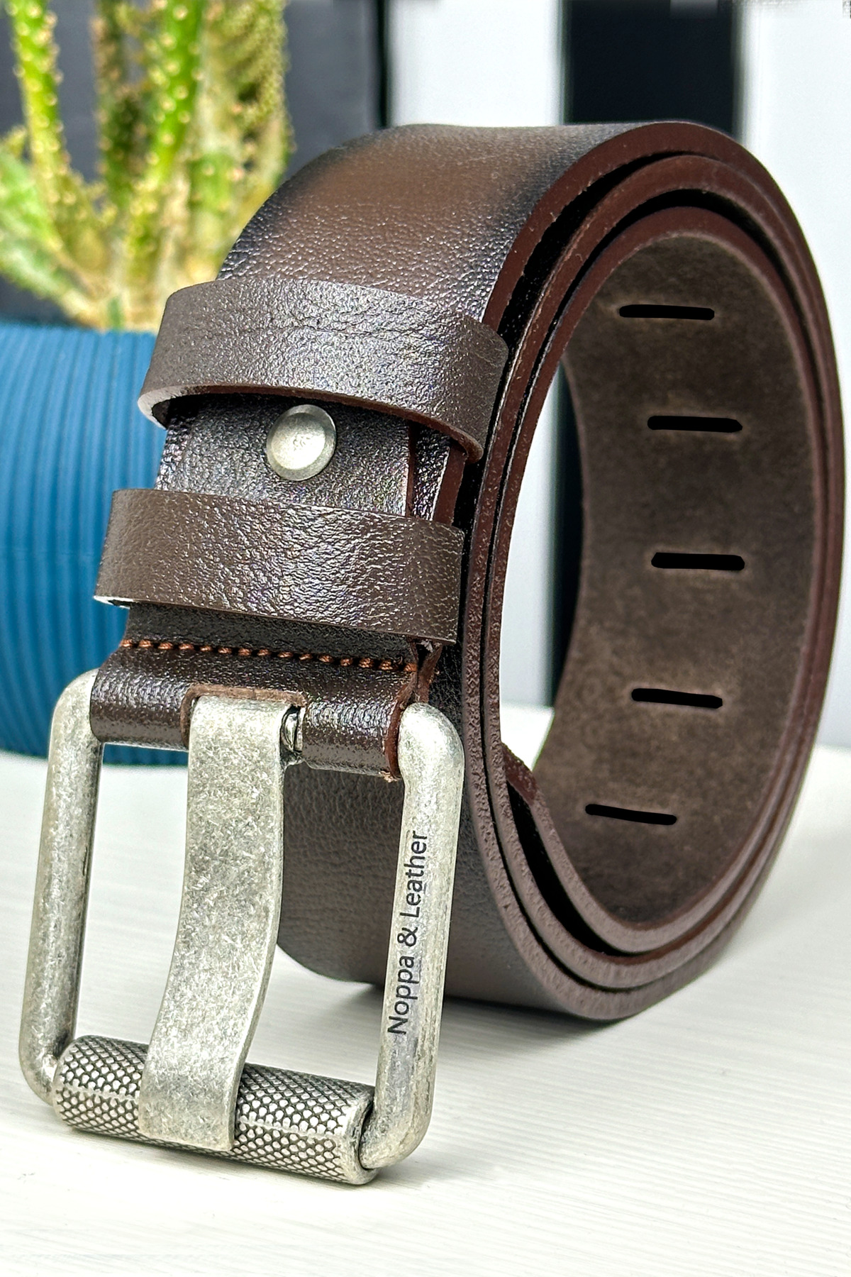 debbah  Özel Yapım Hakiki Deri Erkek Kot Kemeri 4.5CM Ekstra Kalın 4MM İtalyan Spor Kemer