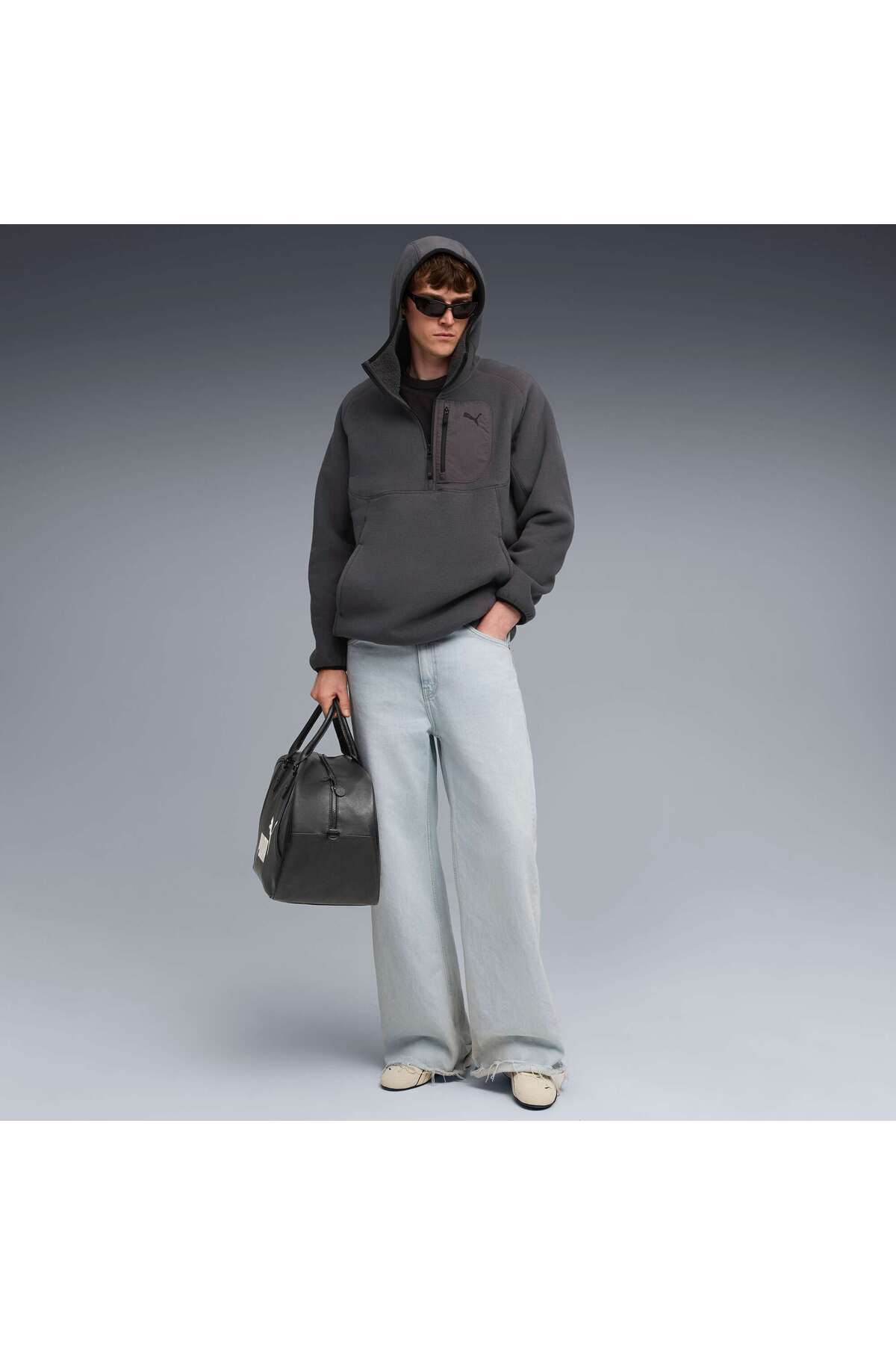 PUMATECH Erkek Yarım Fermuarlı Kapüşonlu SWEATSHIRT görsel 2