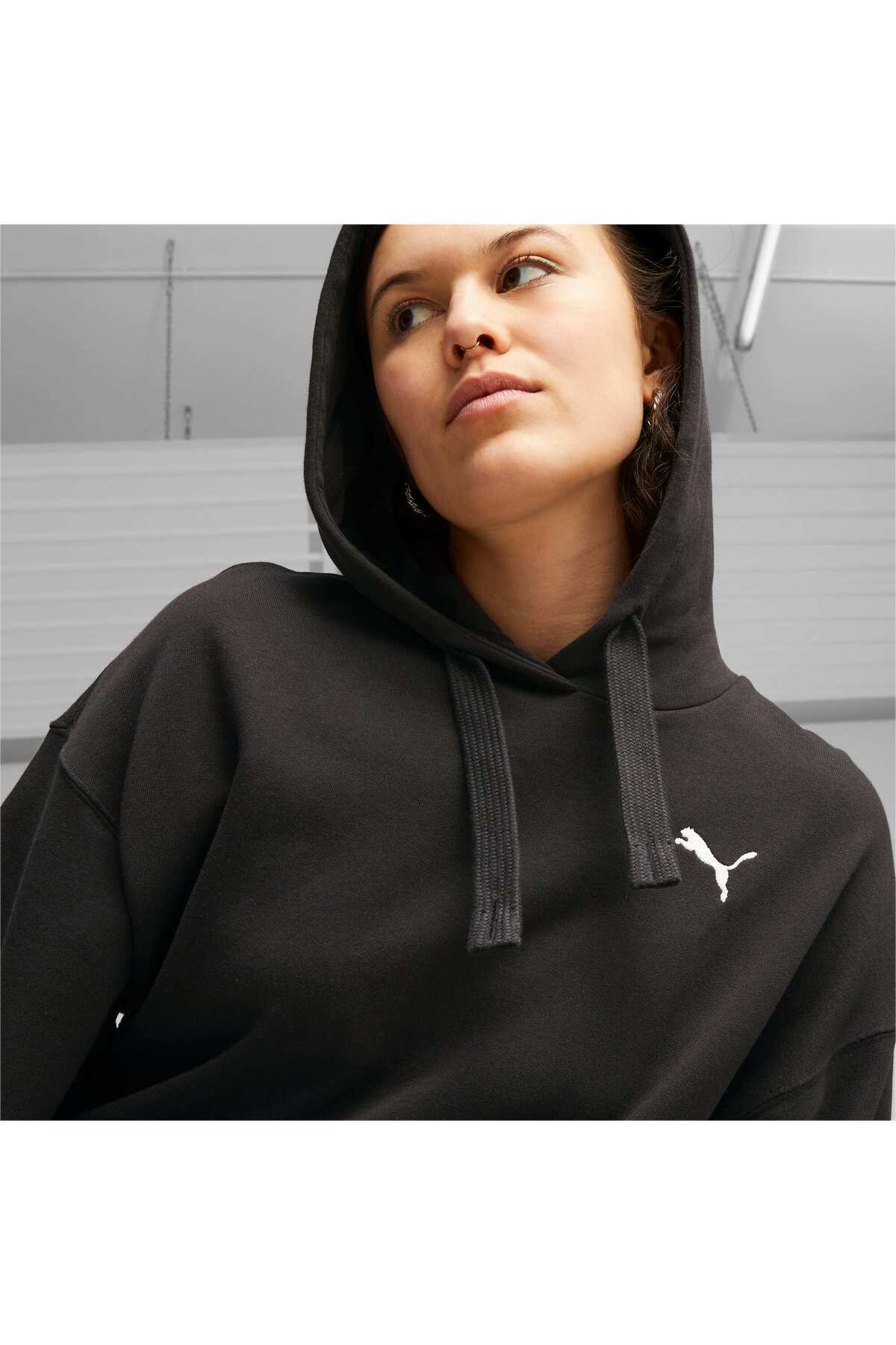 Puma HER Kadın Kapüşonlu SWEATSHIRT görsel 4